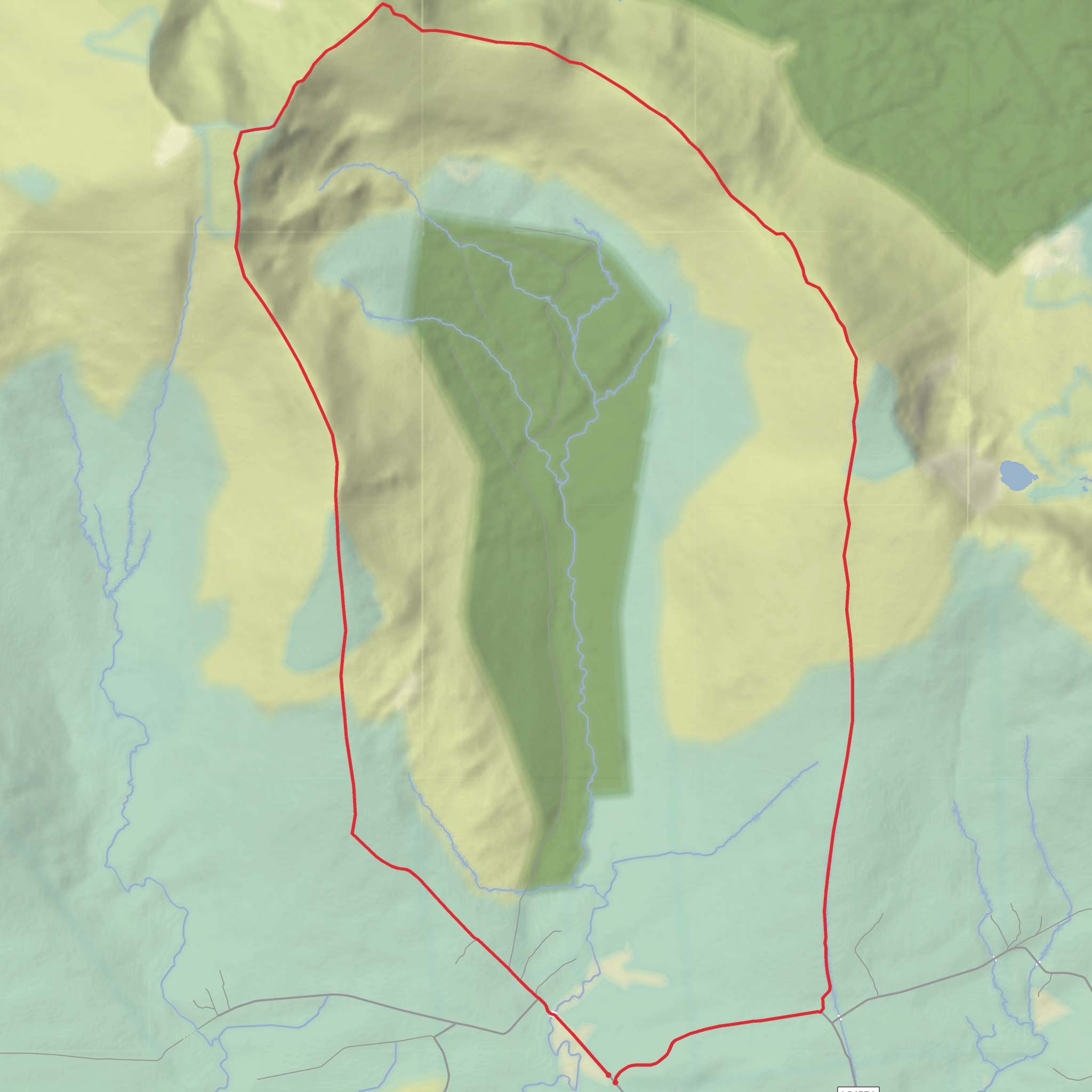 Glendahurk Loop via Bengorm An Bhinn Ghorm mobile static map