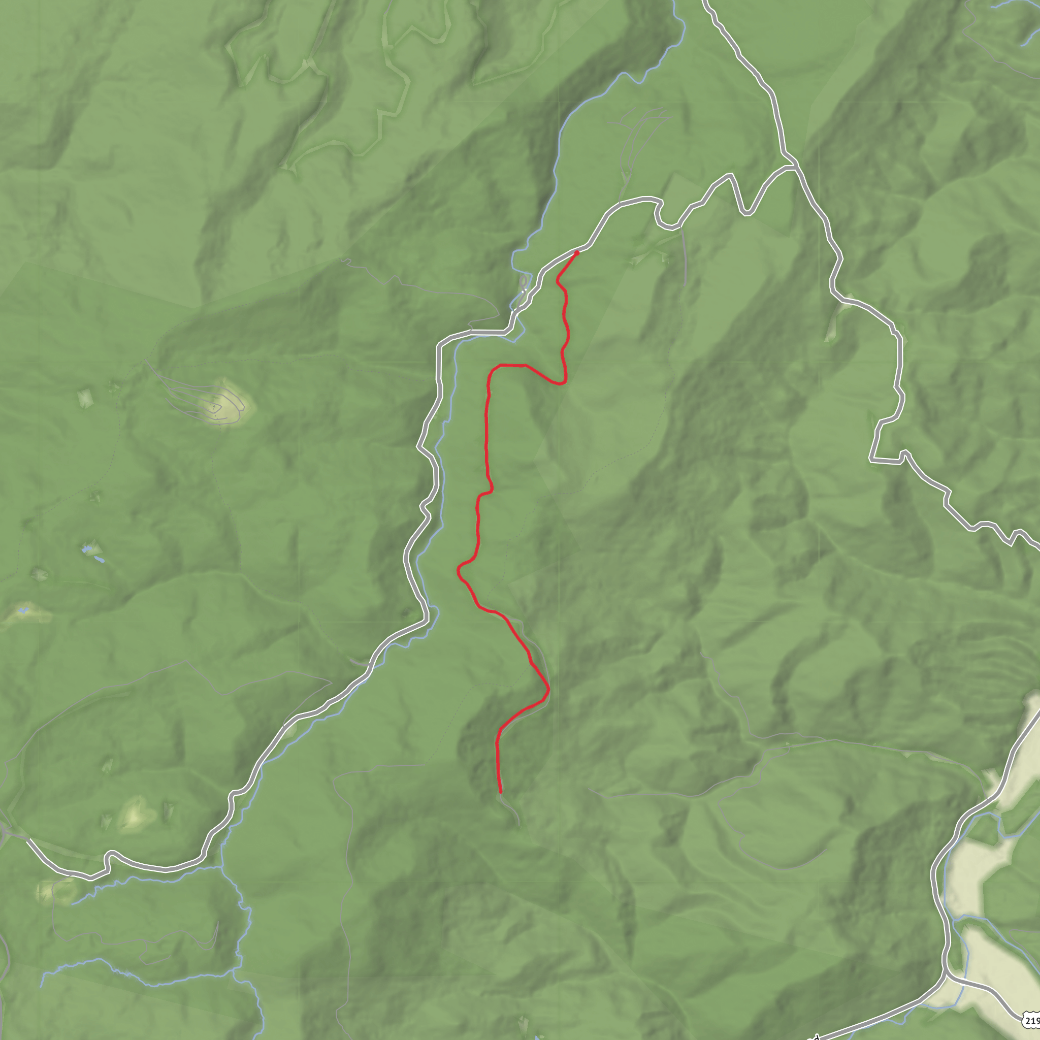 Trout Run Fire Trail mobile static map