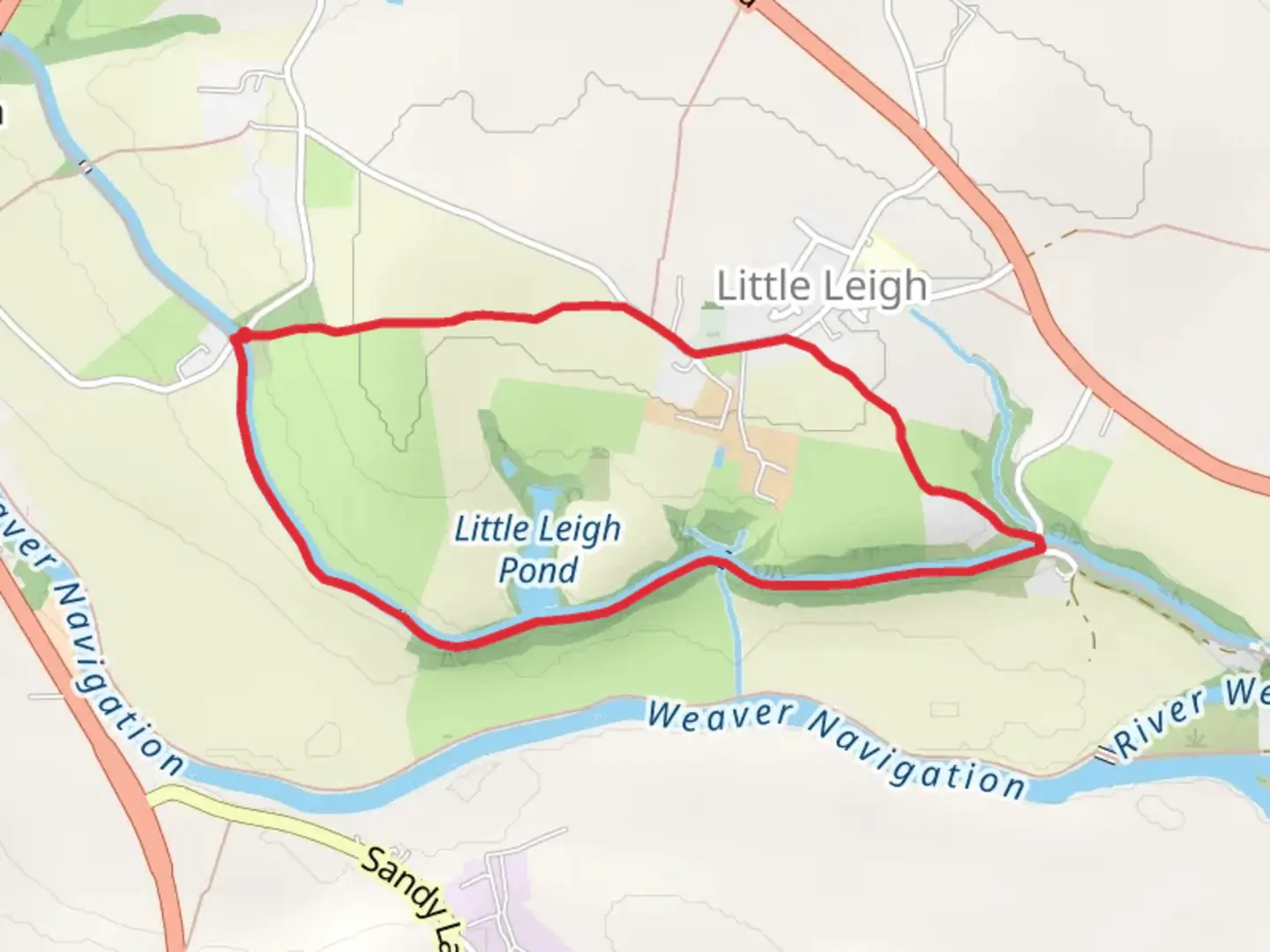 An image depicting the trail Little Leigh Loop and its surrounding area.