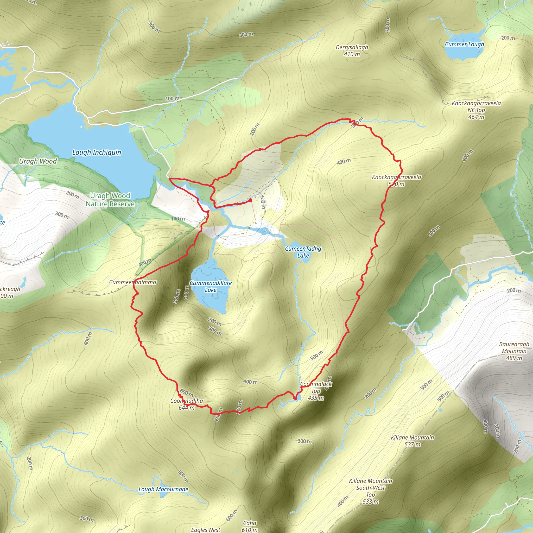 Gleninchiquin Mountain Loop mobile static map