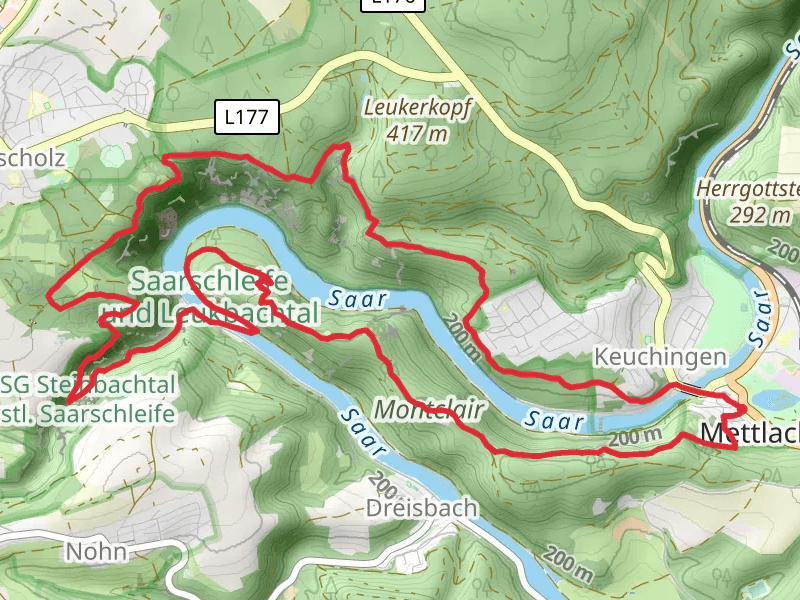 Montclair and Ruine Burg Saarstein Loop