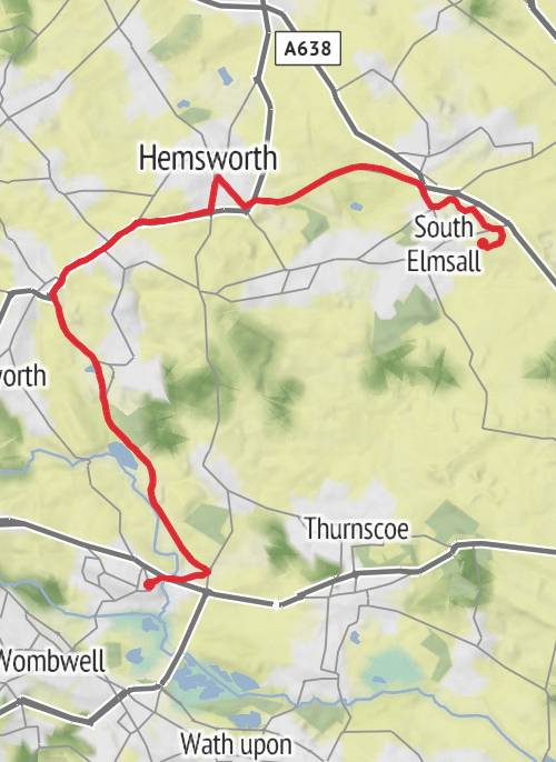 Hike from South Elmsall mobile static map