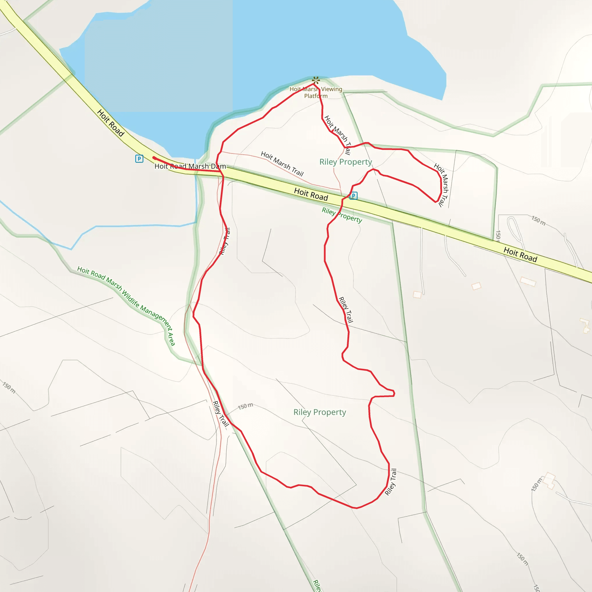 Holt Marsh and Riley Trail Loop mobile static map