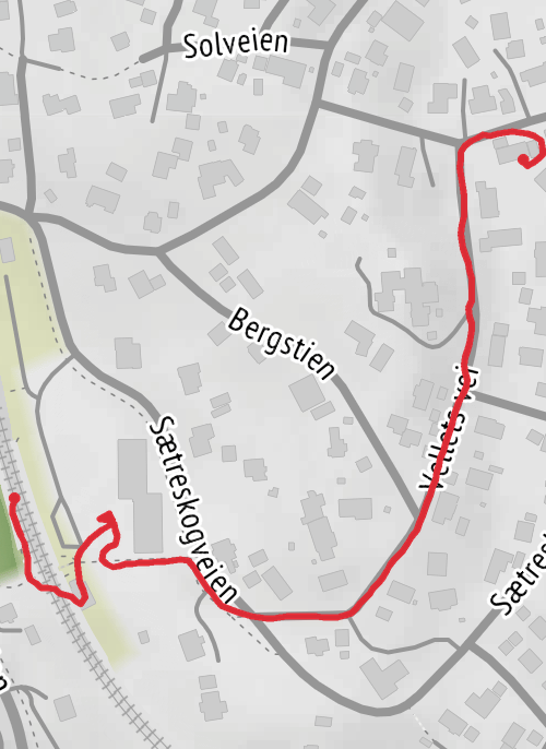 Hike from Oppegård mobile static map