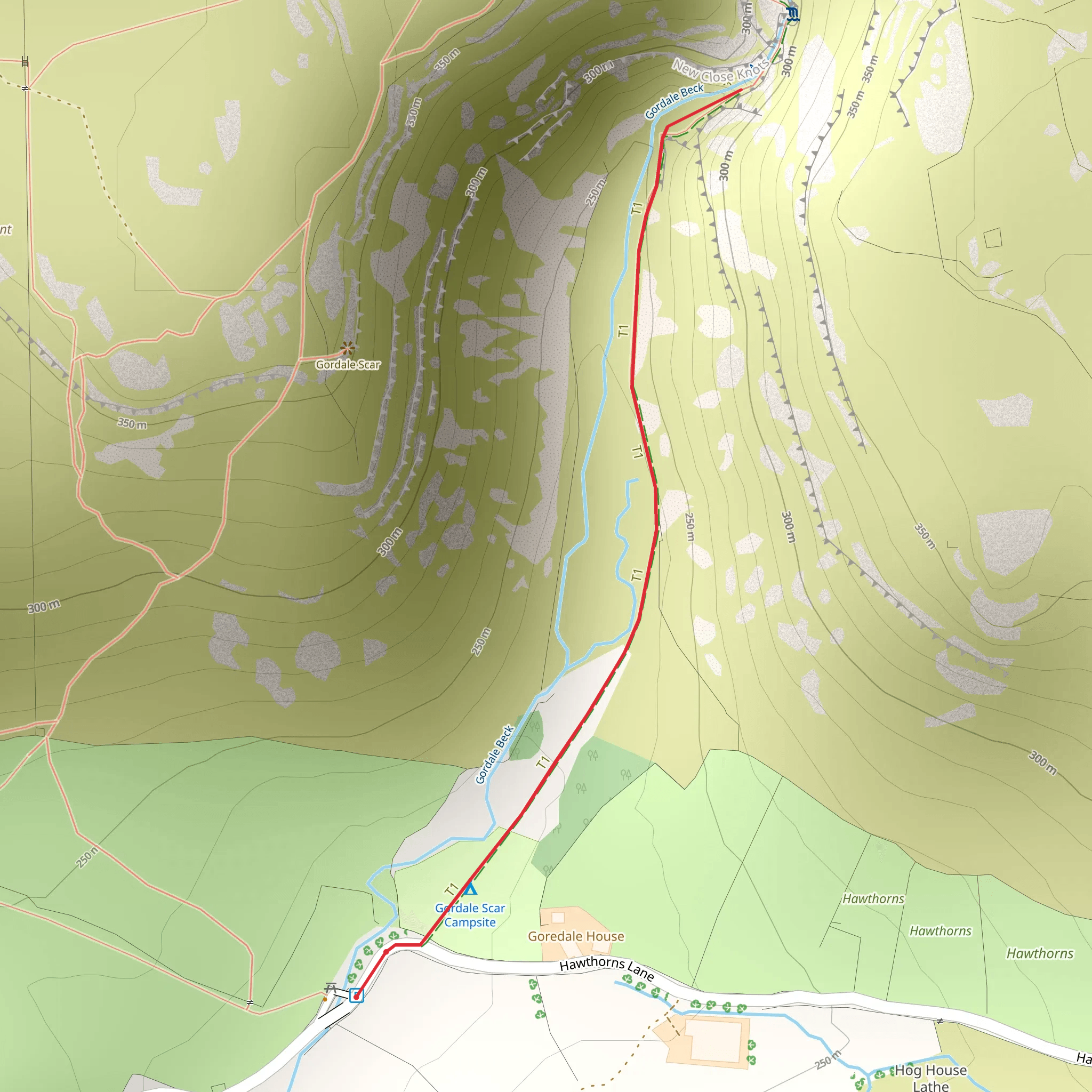 Gordale Scar Walk mobile static map