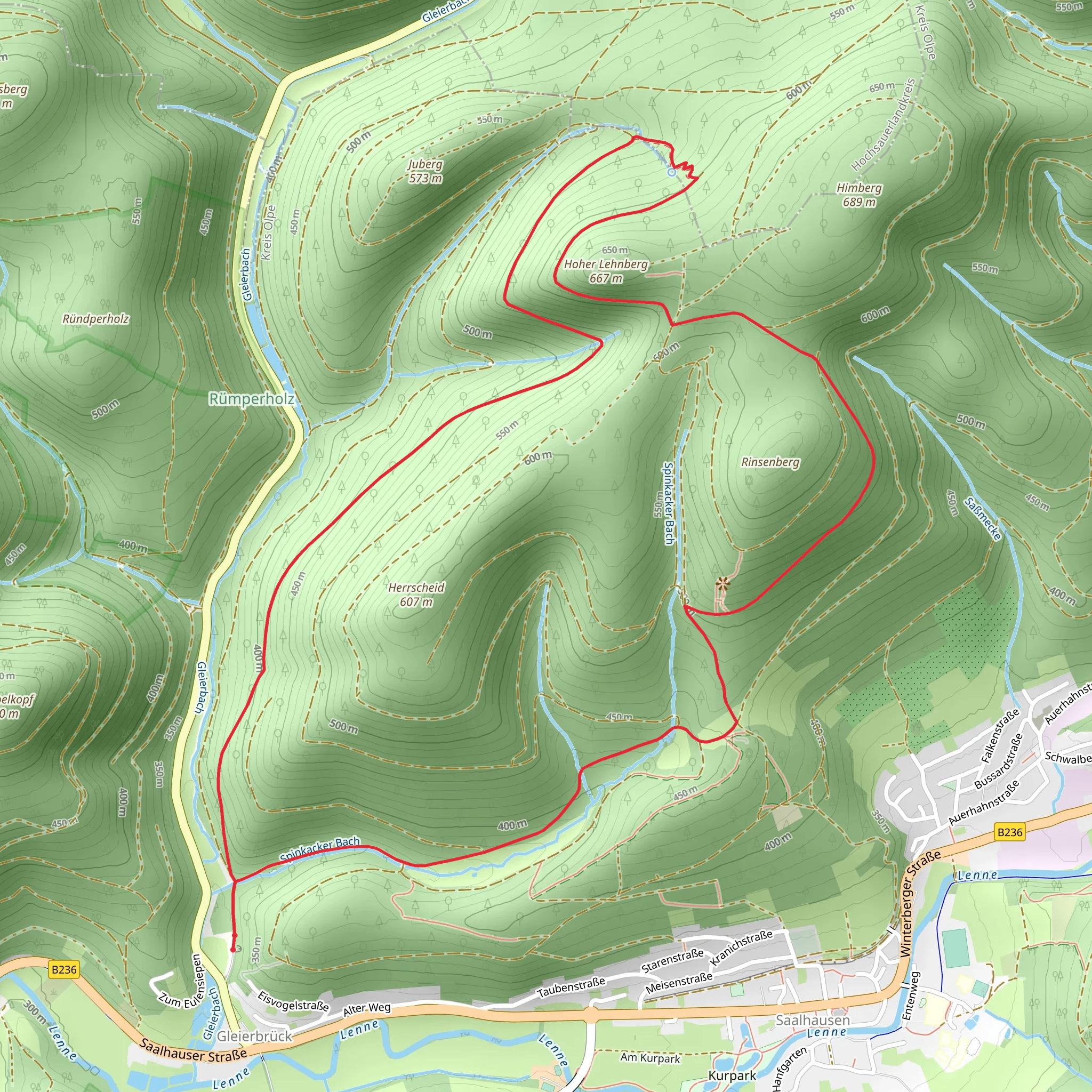 Lehnbergweg Loop mobile static map