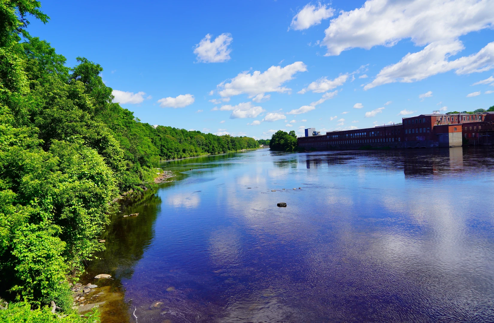 An image depicting the trail Kennebec River and Gulliver Island and its surrounding area.