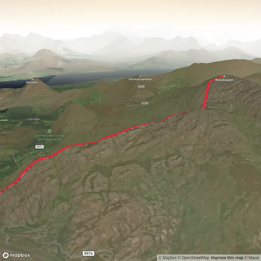 An image depicting the trail Knockowen and its surrounding area.