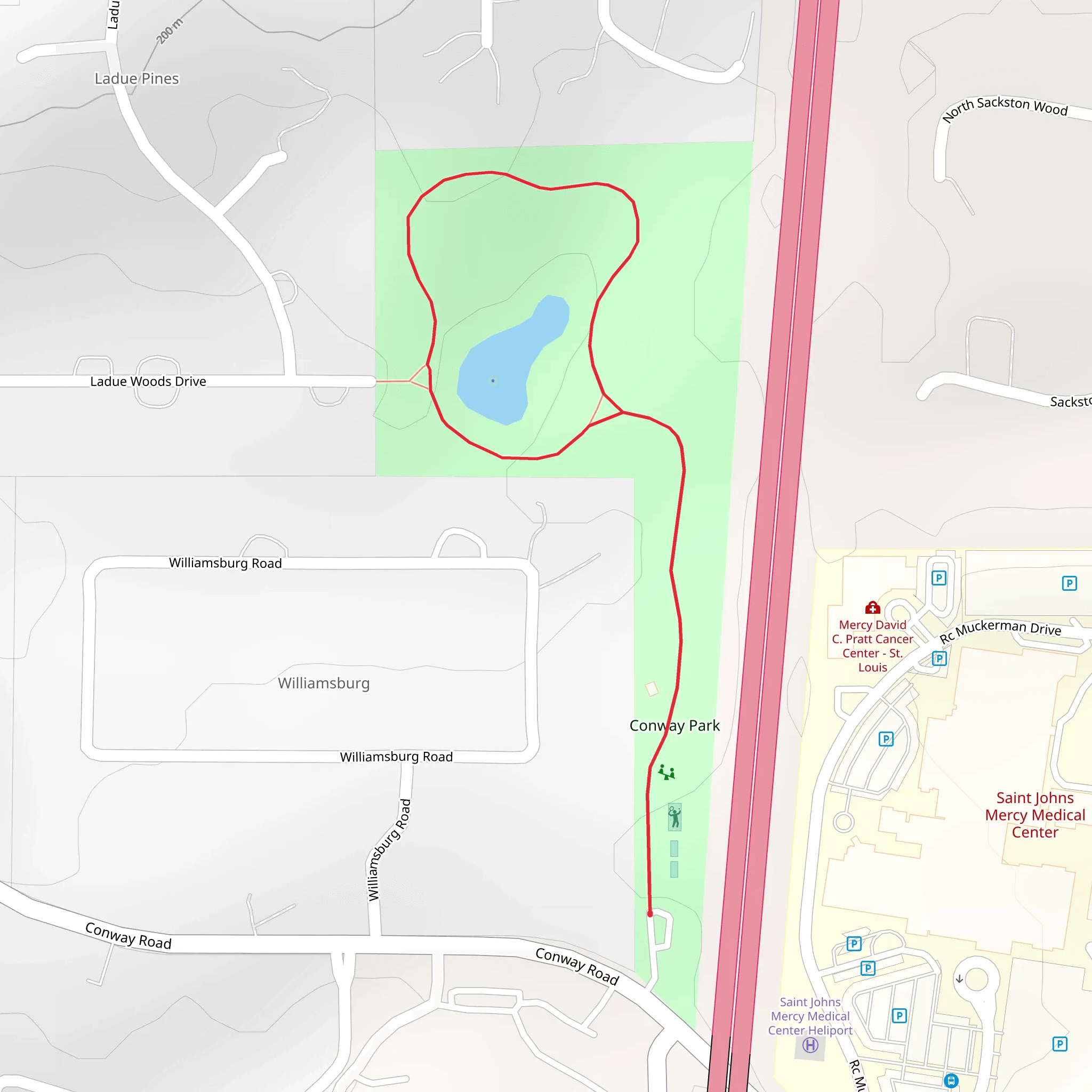 Conway Park Loop mobile static map