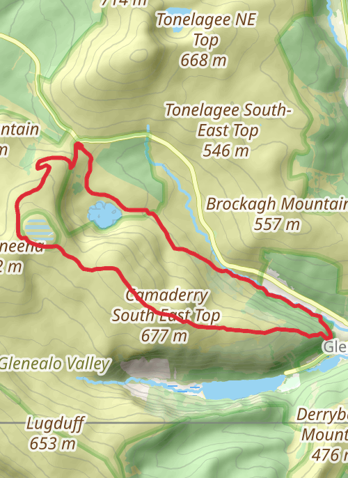 Turlough Hill Loop mobile static map