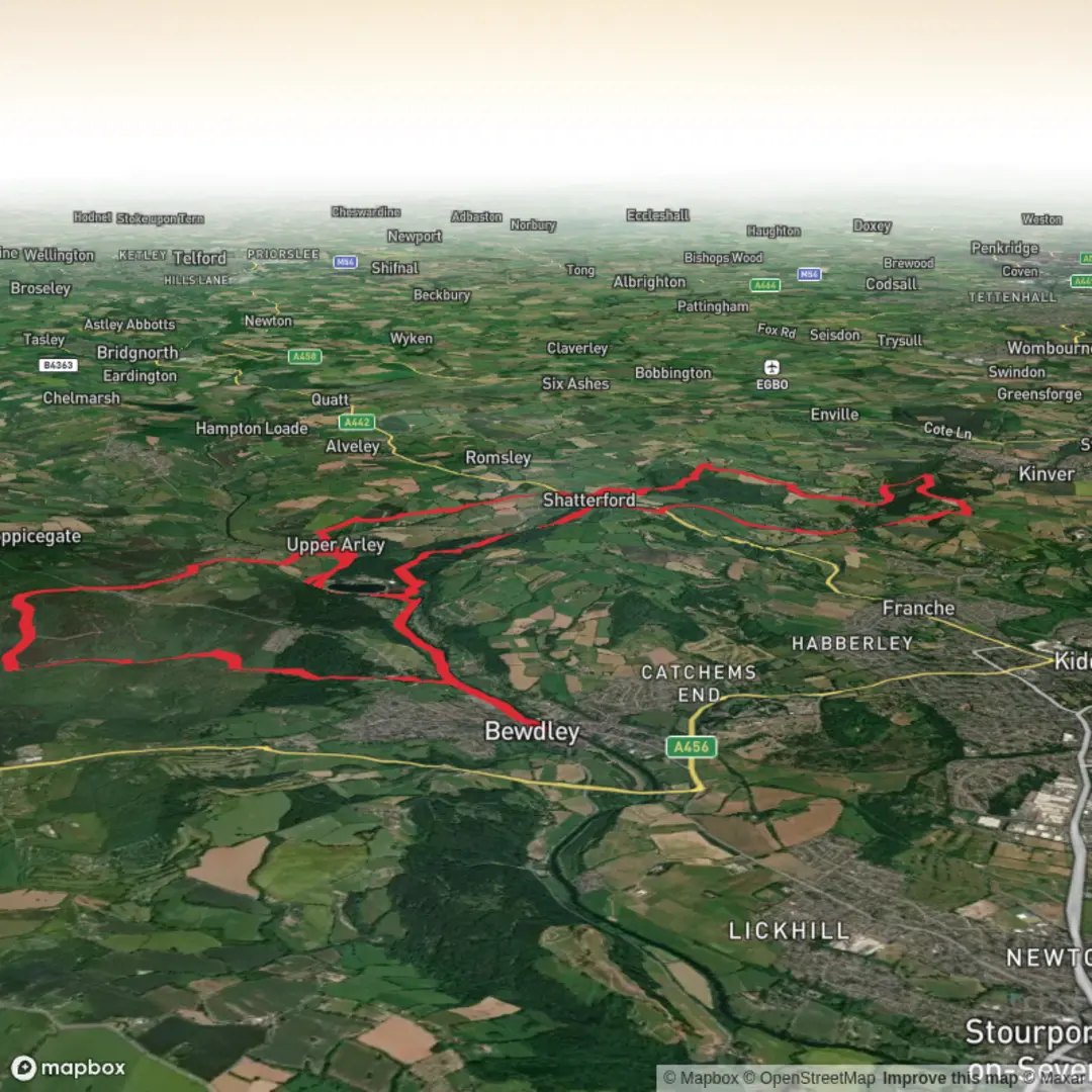 An image depicting the trail Severn Heaven Knot and its surrounding area.