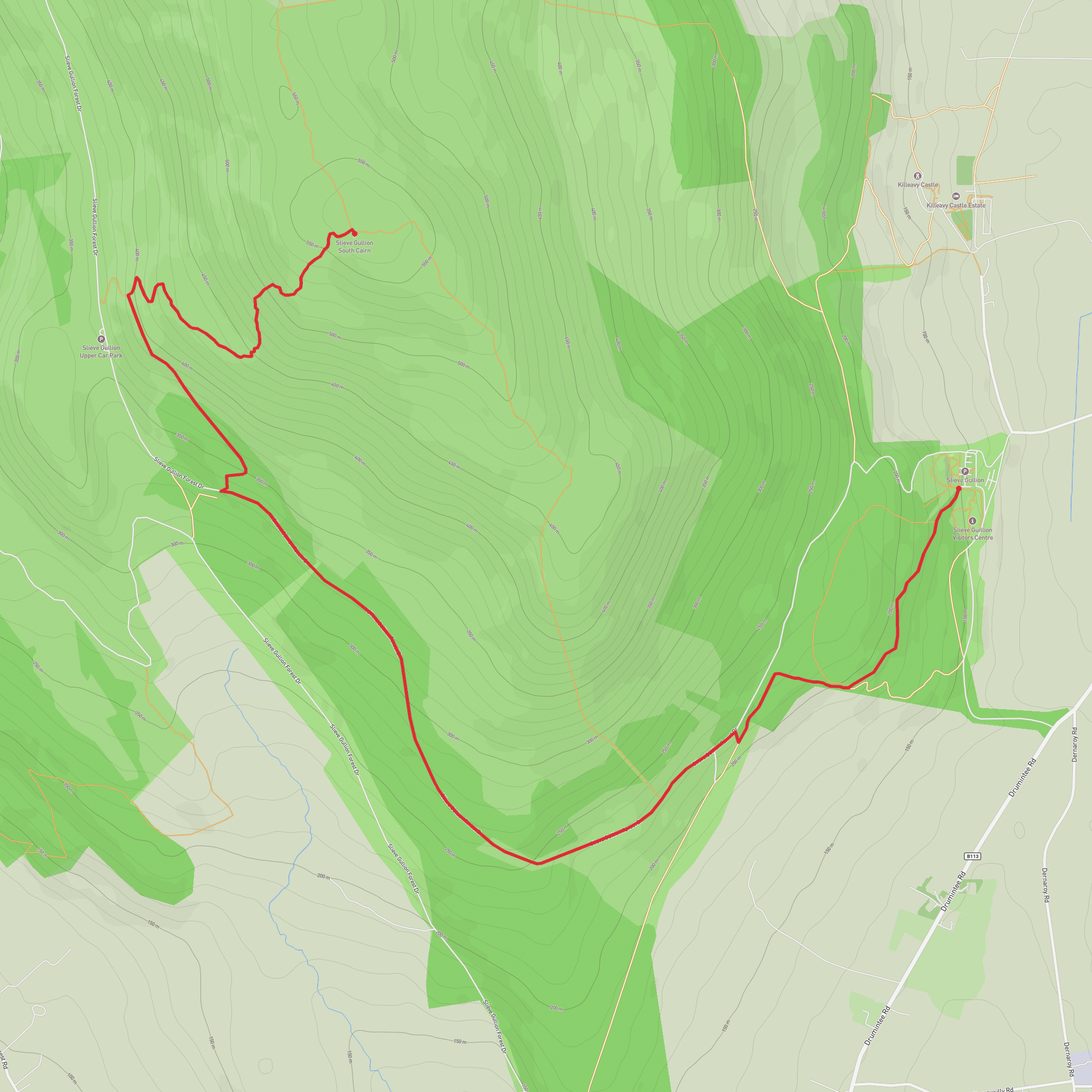 Slieve Gullion mobile static map