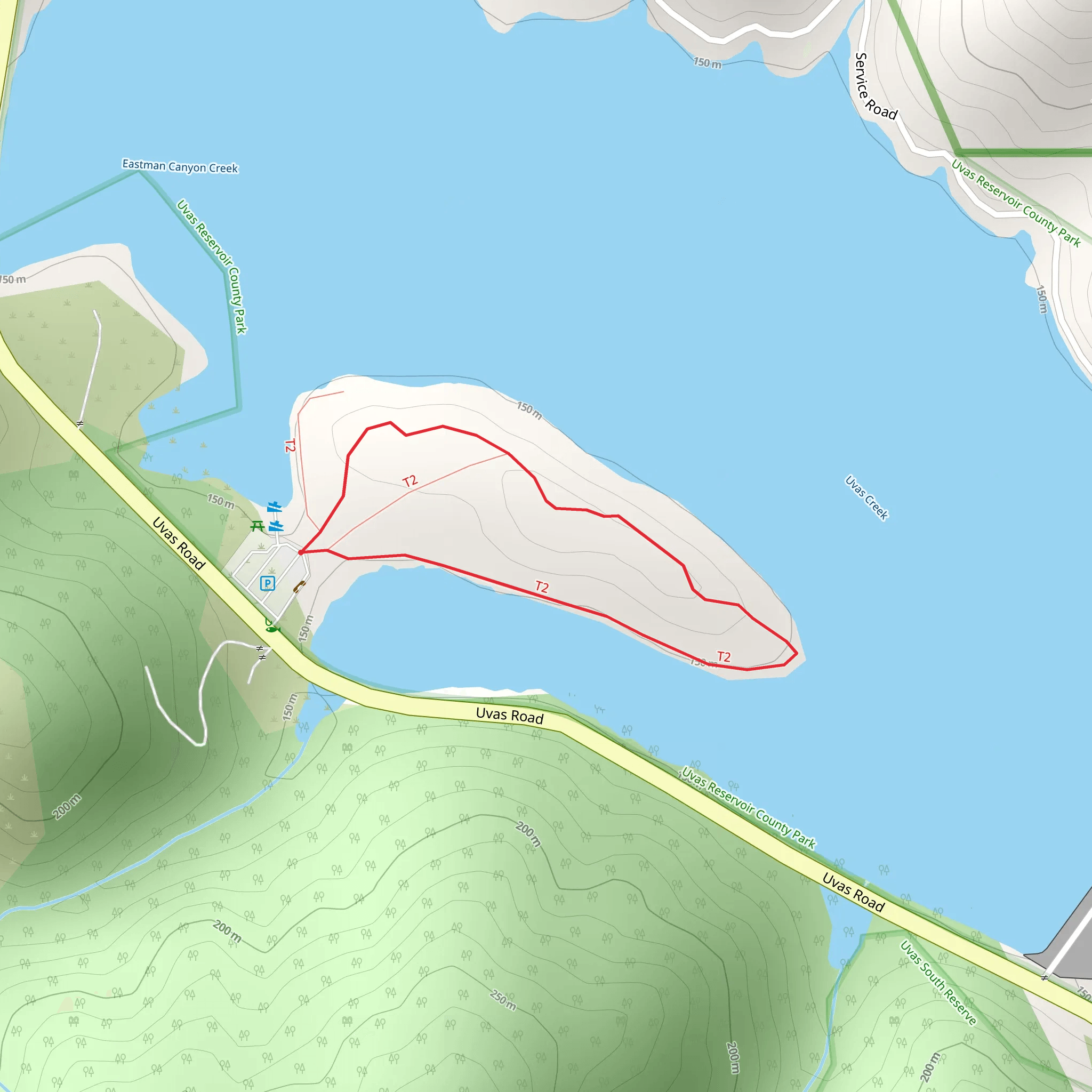 Uvas Road Loop mobile static map