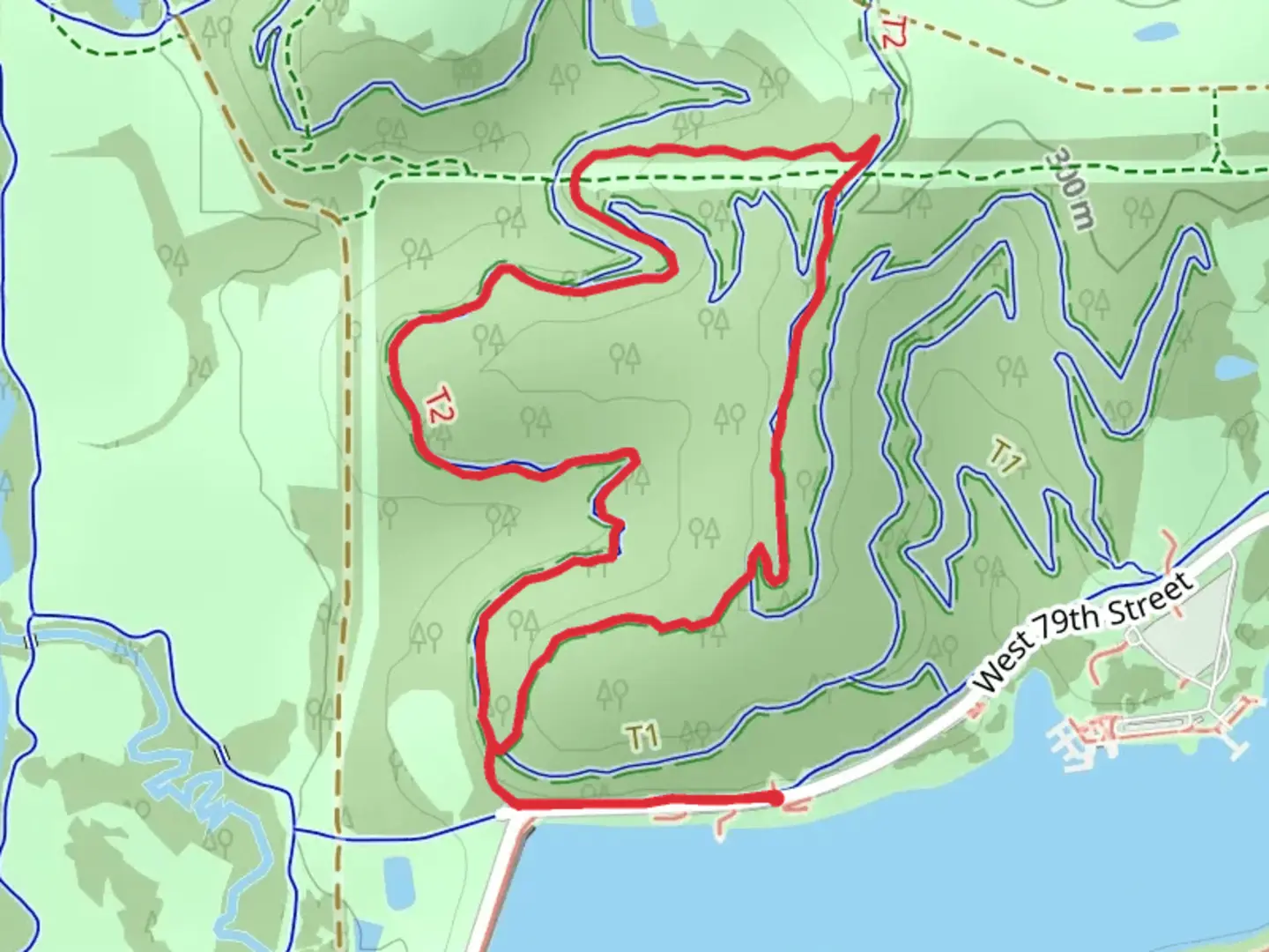 An image depicting the trail Violet Loop Trail and its surrounding area.