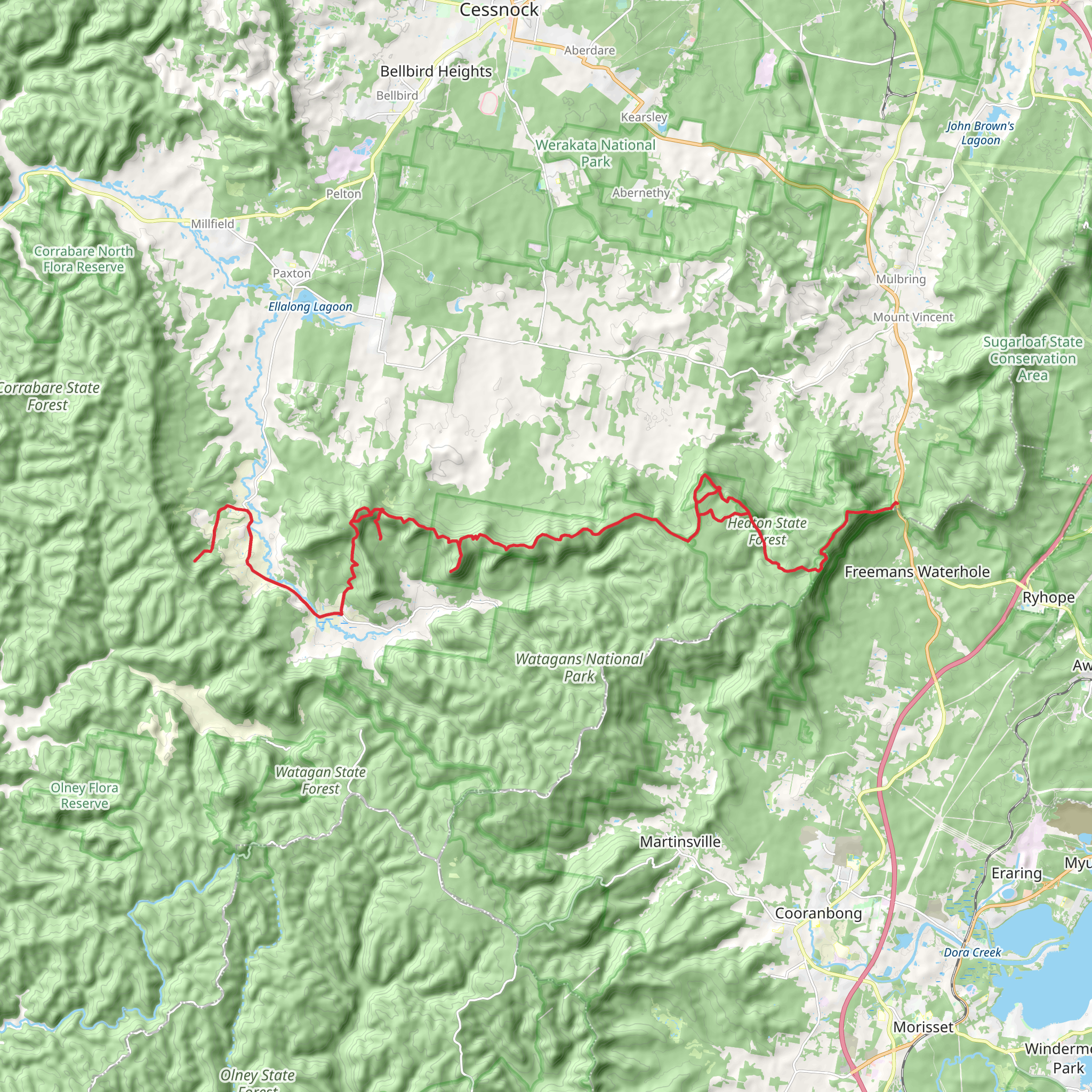 Congewai East Track mobile static map