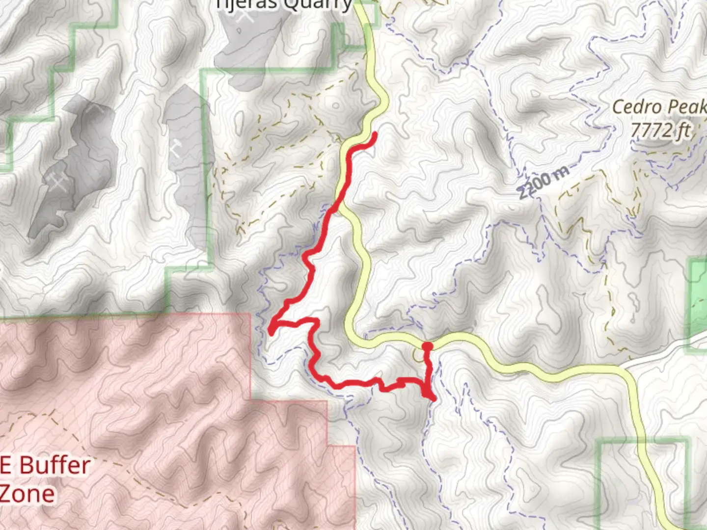 An image depicting the trail Tunnel Canyon and its surrounding area.