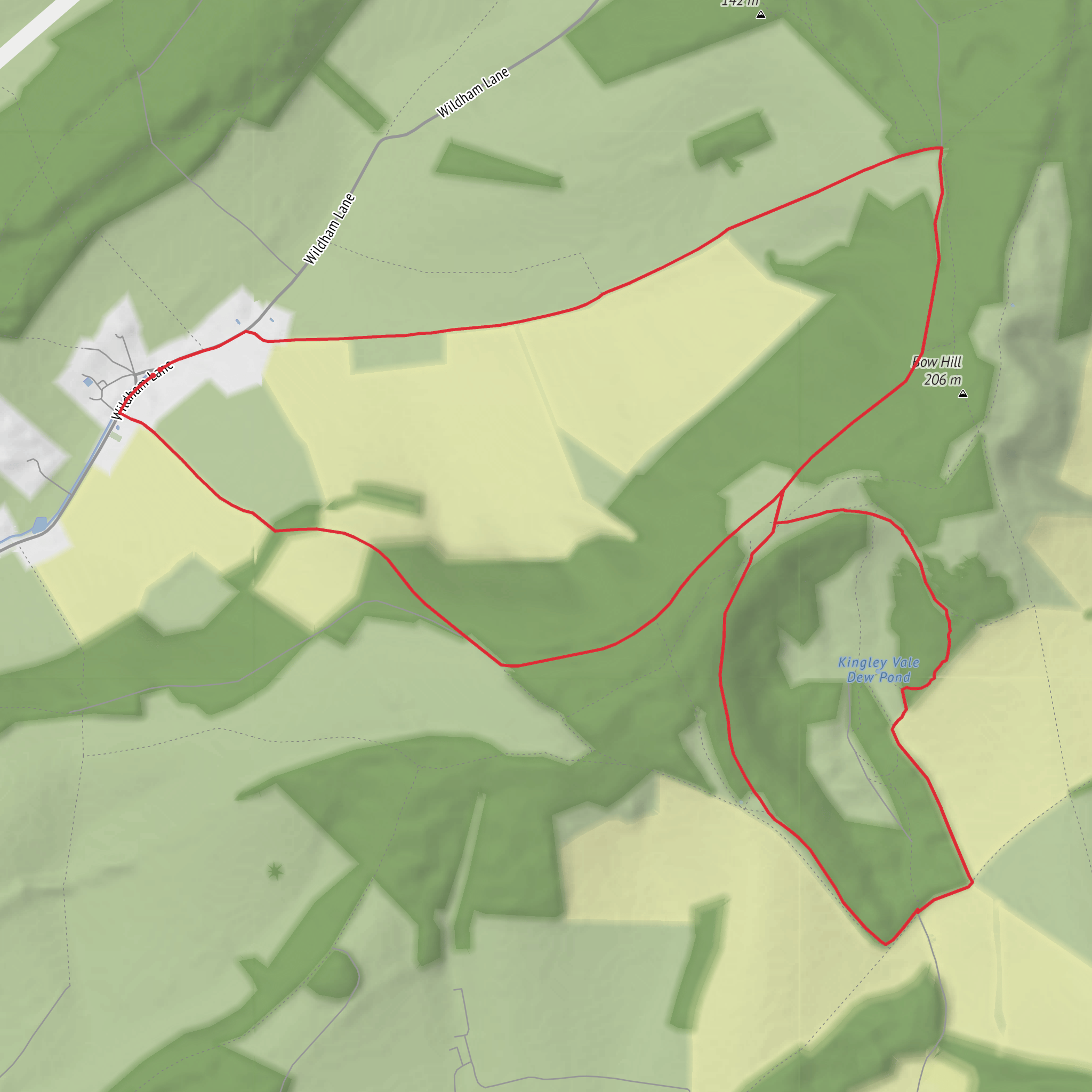 Tansley Stone, Kingley Vale and Devil's Humps Loop mobile static map