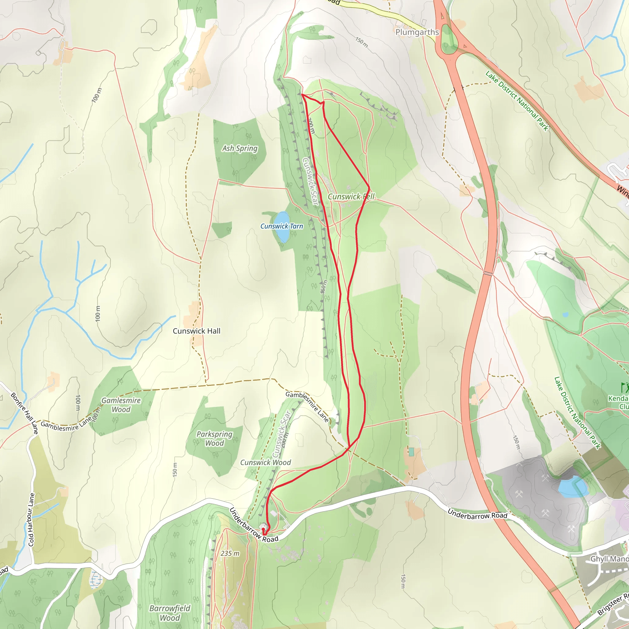 Cunswick Fell Walk mobile static map