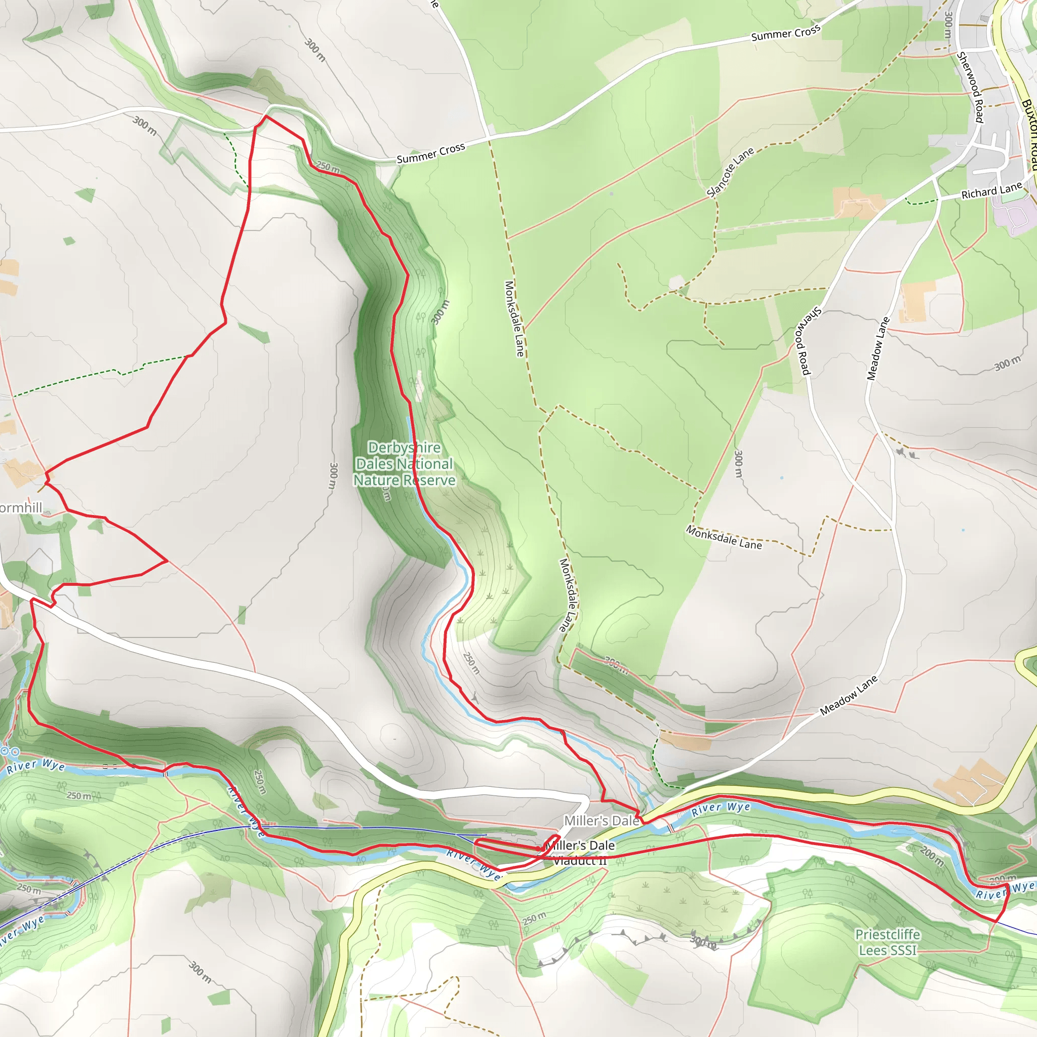 Derbyshire Dales NNR mobile static map