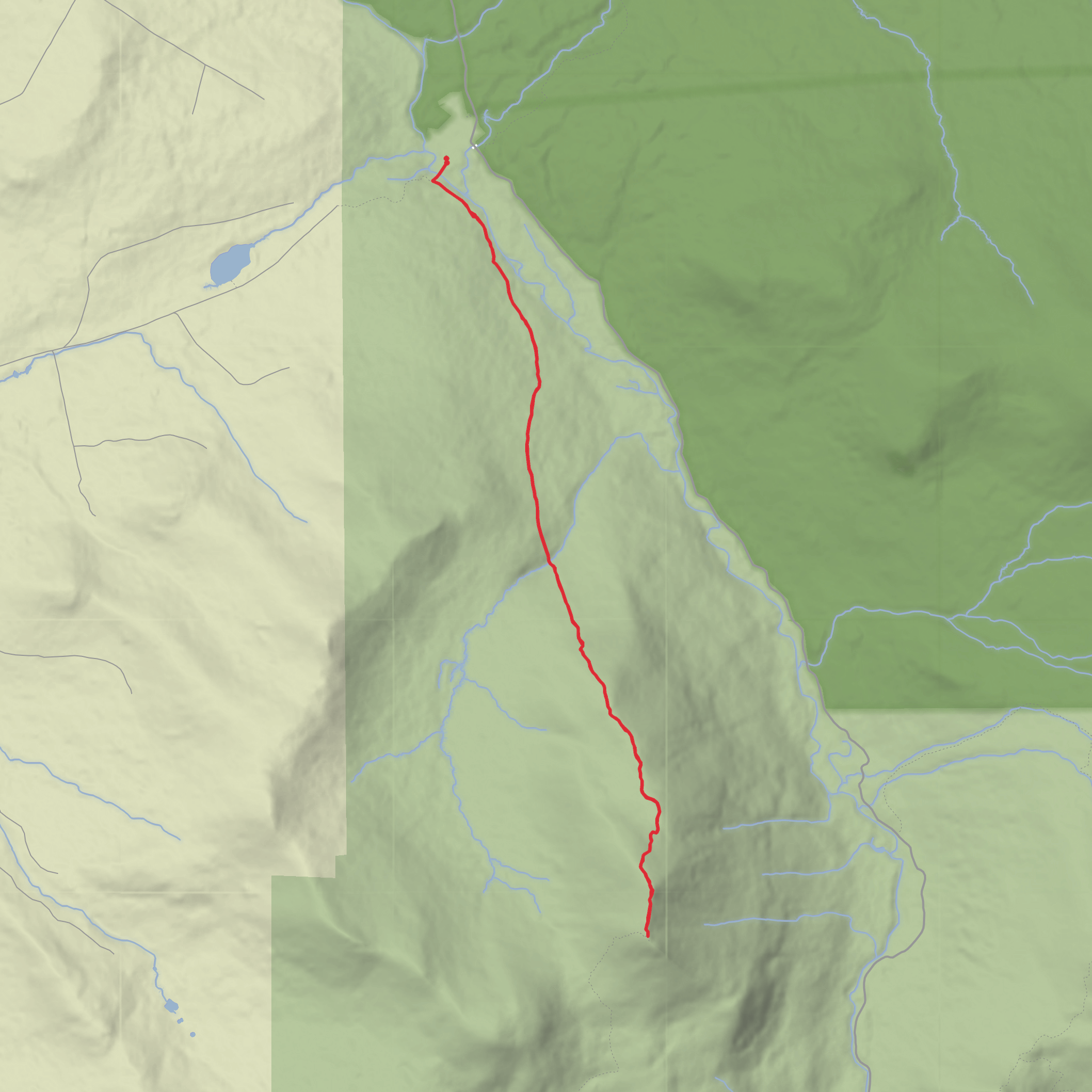 Doubletop Mountain Trail mobile static map