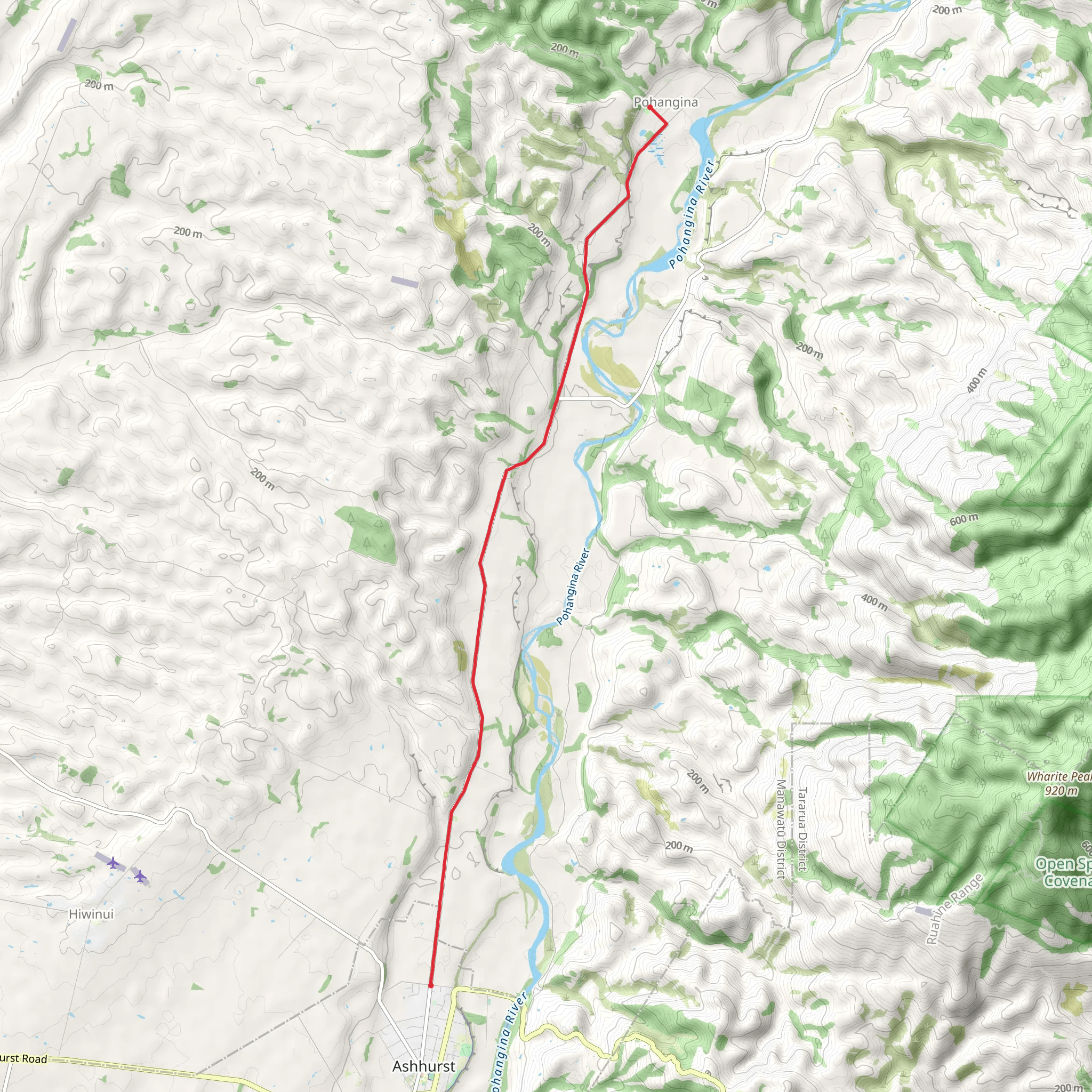 Pohangina Valley Scenic Drive mobile static map