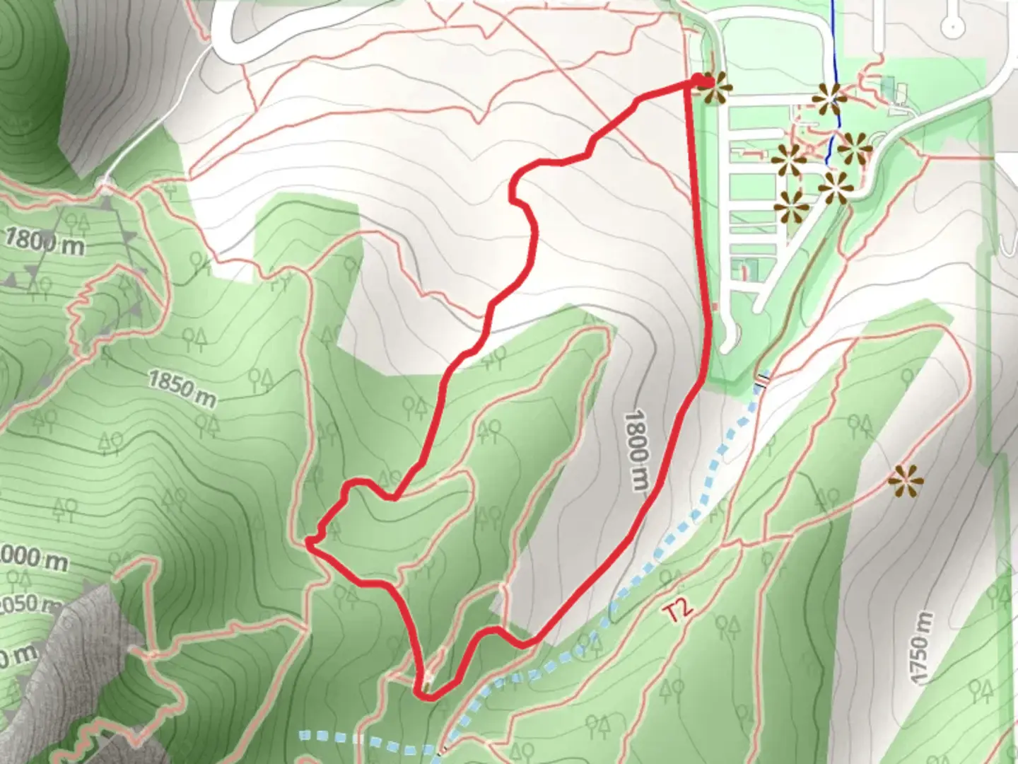 An image depicting the trail Chautauqua and Bluebell Hiking Loop Trail and its surrounding area.