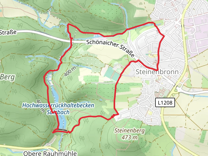 Hochwasserrückhaltebecken Sulzbach via Auf der Höhe