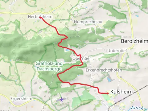 Kuelsheim to Herbolzheim via Steigerwald Panoramaweg