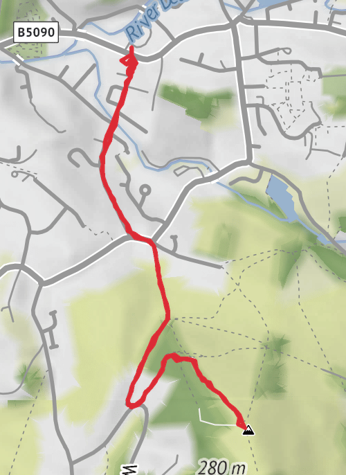 White Nancy from Bollington  mobile static map