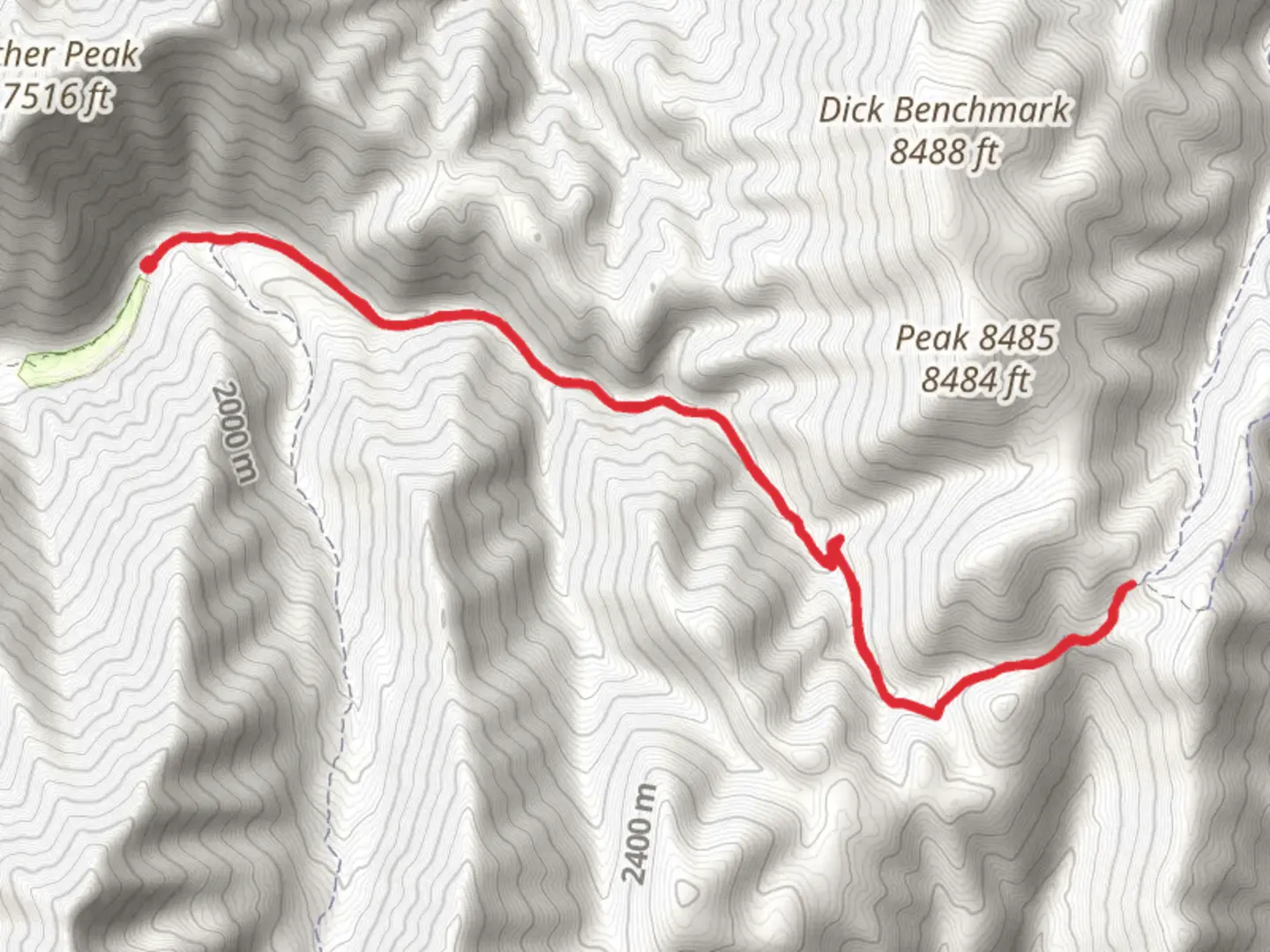 An image depicting the trail Left Fork Maple Canyon Trail and its surrounding area.