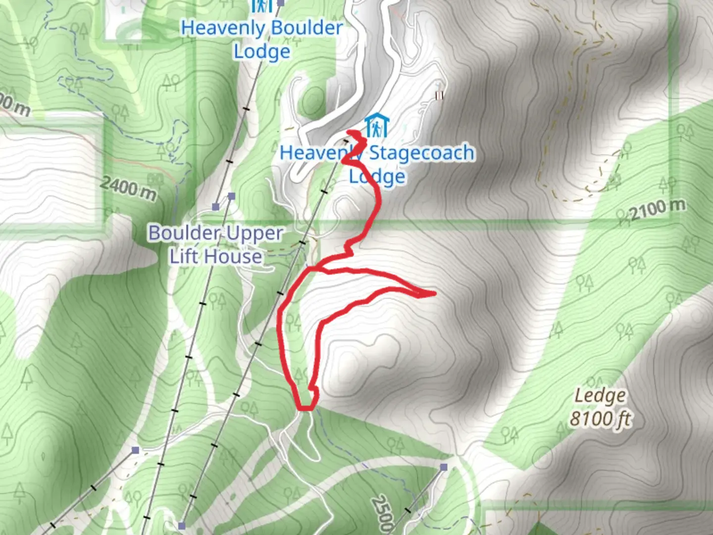 An image depicting the trail Tahoe Rim Trail and Kingsbury South-Stagecoach Access Loop and its surrounding area.