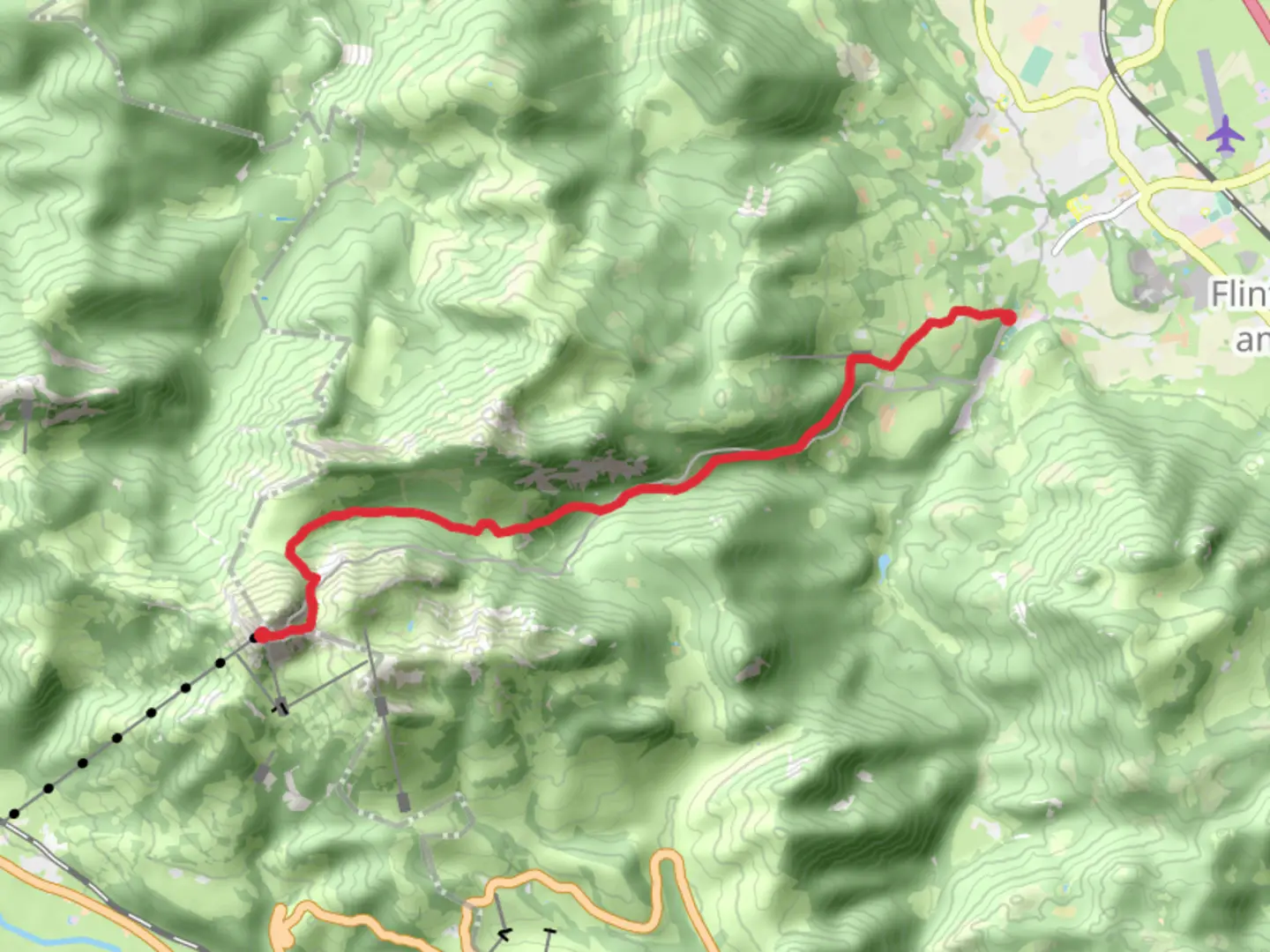 An image depicting the trail Talbahnhof Brannenburg to Wendelstein via Kuenstlerweg and its surrounding area.