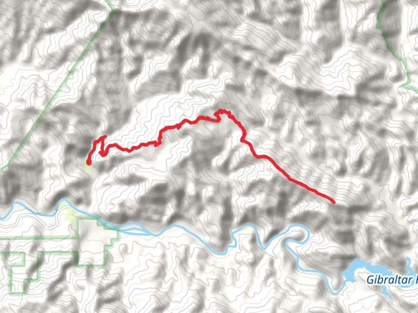 An image depicting the trail Camuesa Peak and its surrounding area.