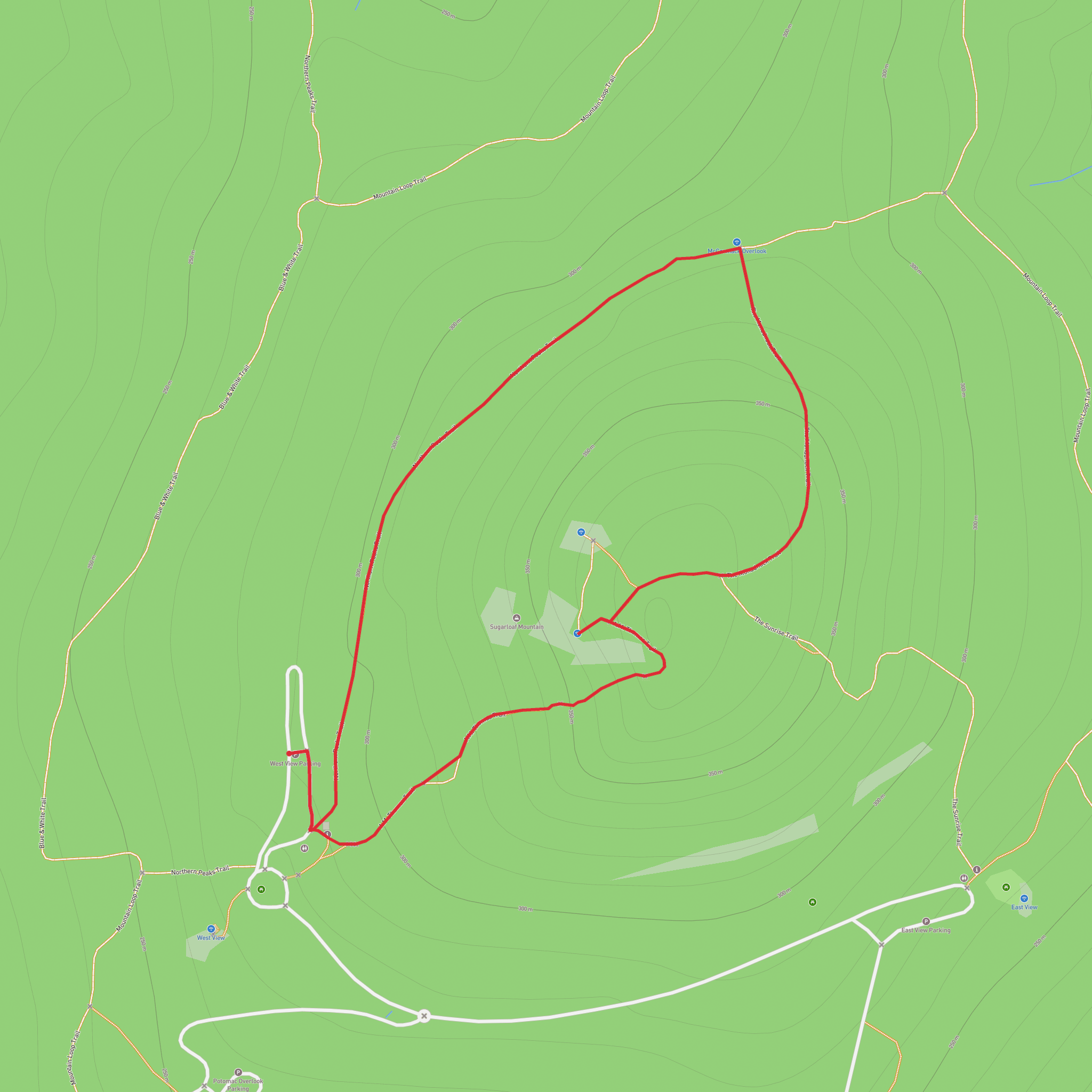 Sugarloaf Mountain Loop mobile static map