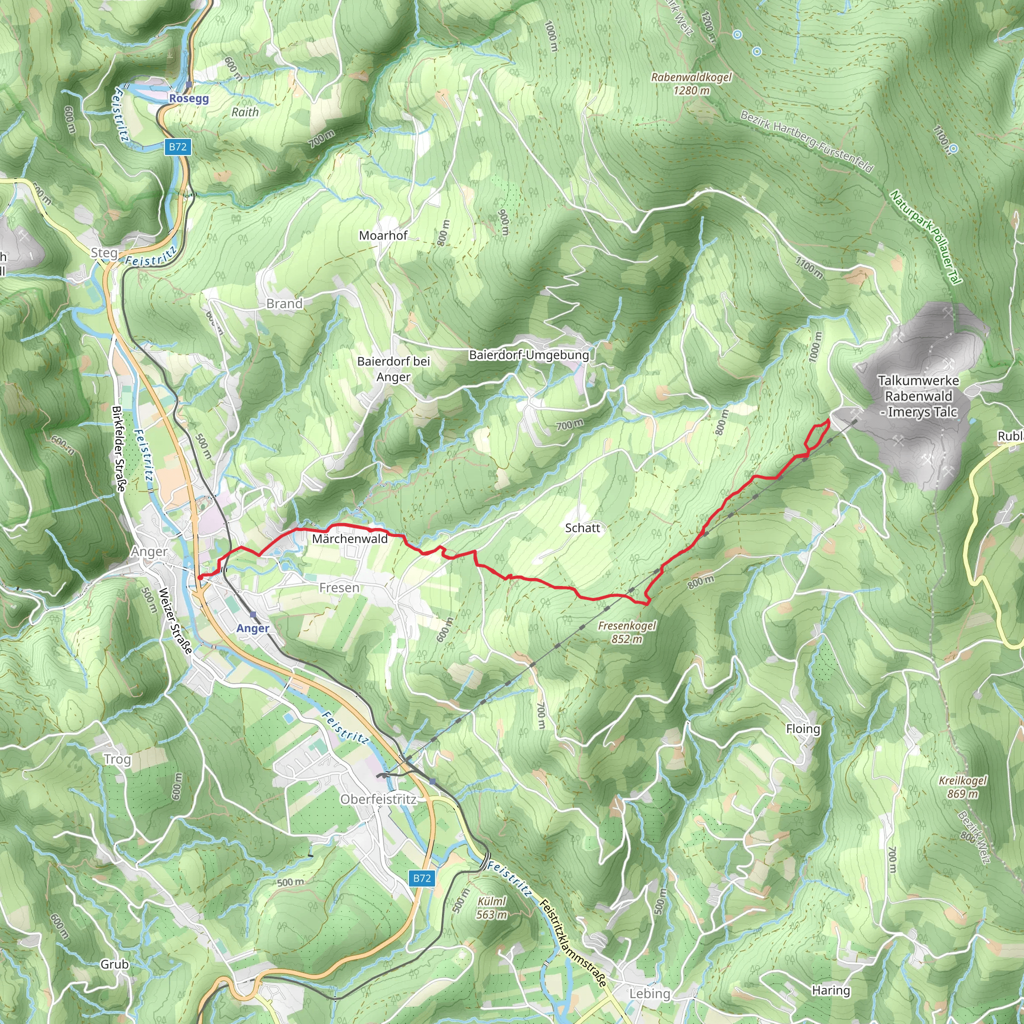 Shift Path from Anger mobile static map