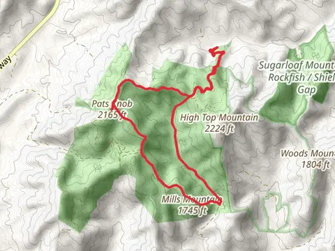 Pats Knob via Sugarloaf Mountain Loop