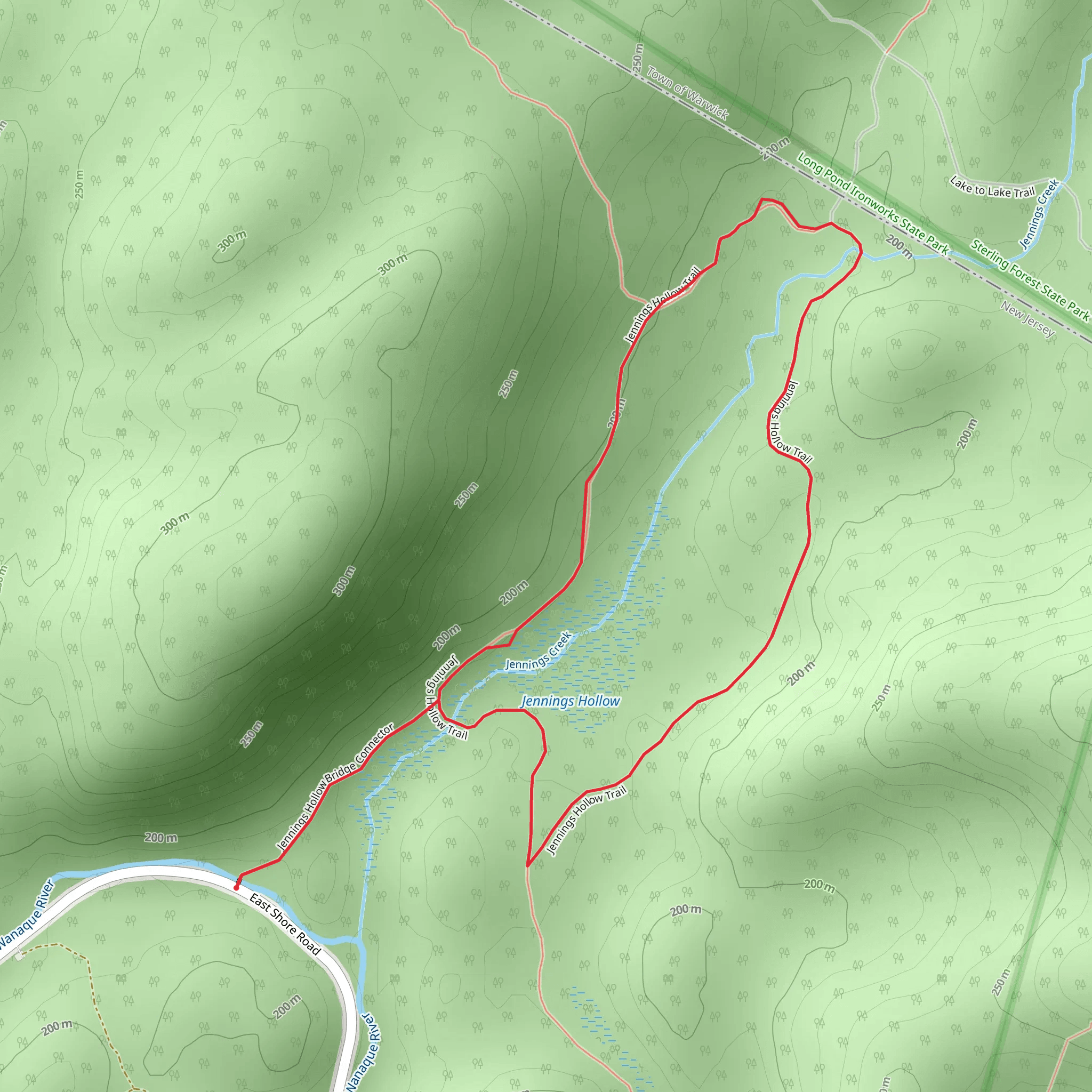 Jennings Hollow Loop Trail - Yellow mobile static map
