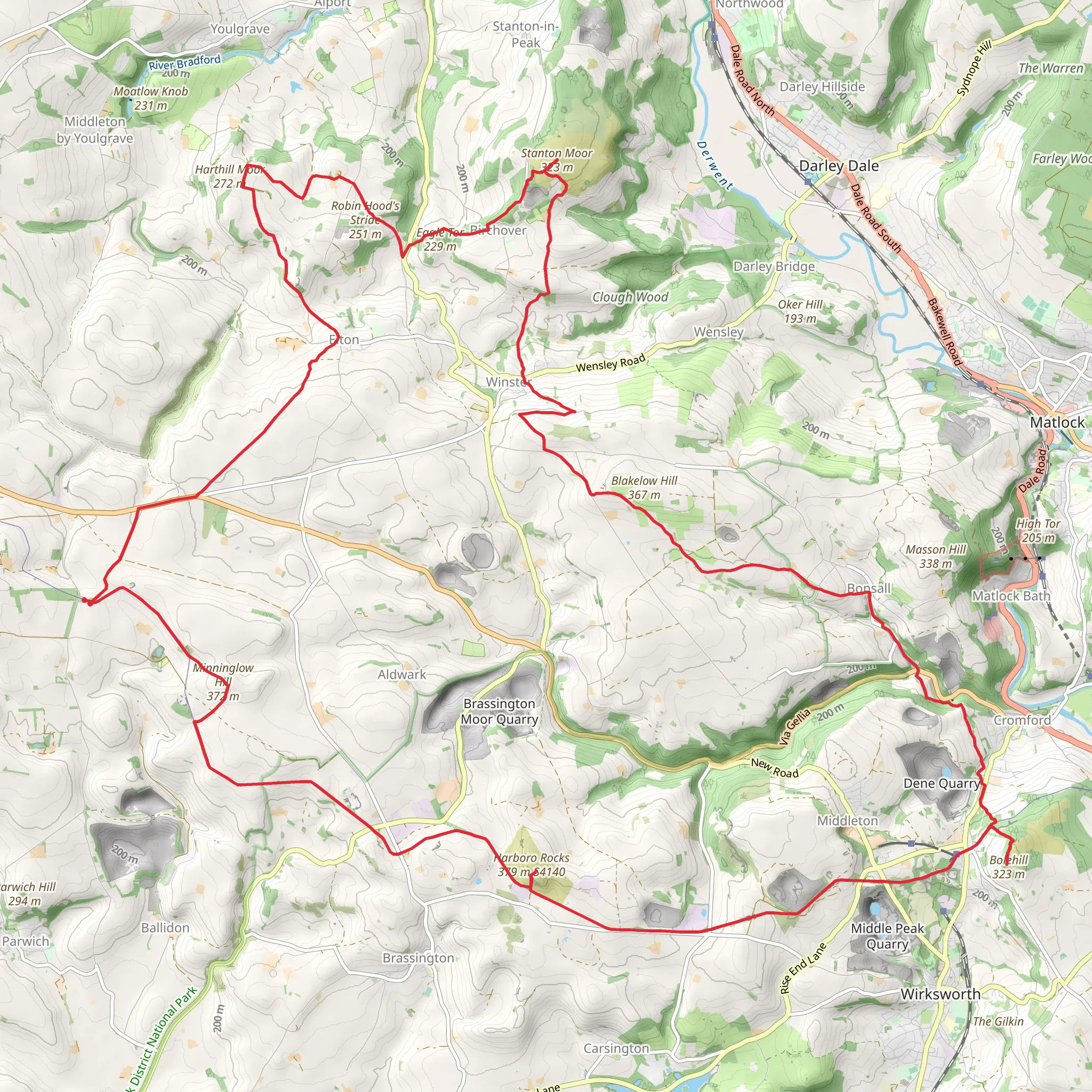 6 Ethels from Minninglow car park mobile static map
