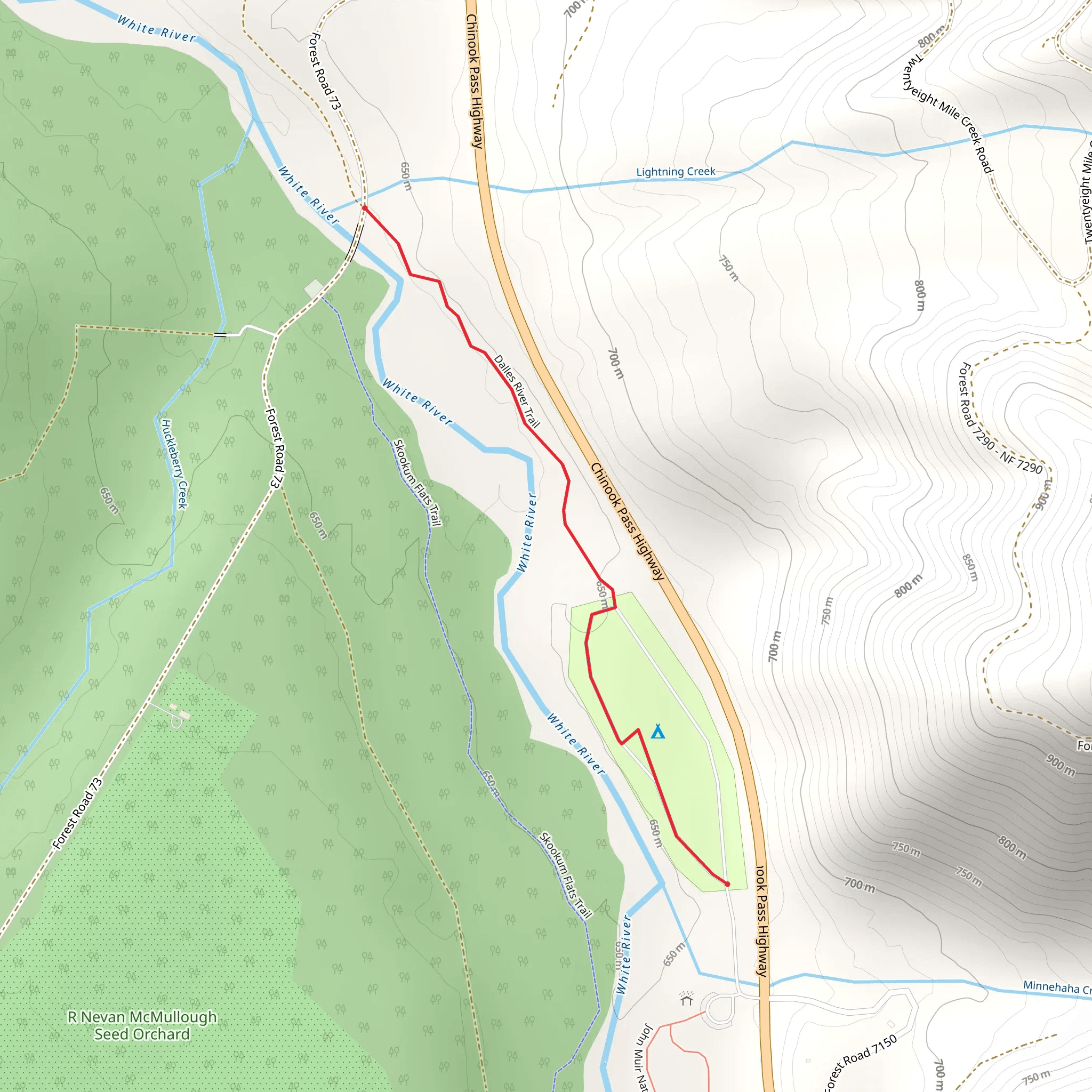 Dalles River Trail mobile static map