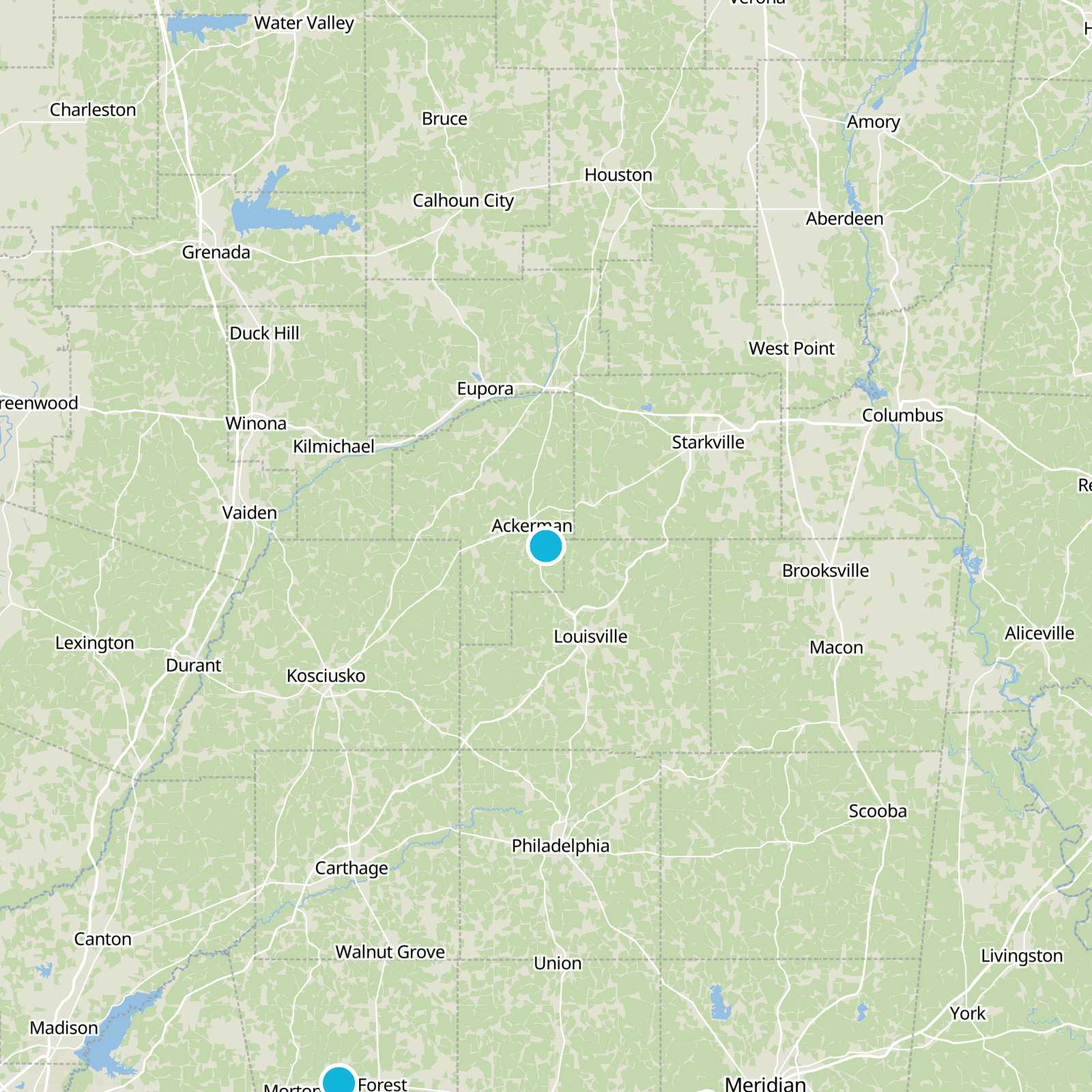Choctaw County Static Map