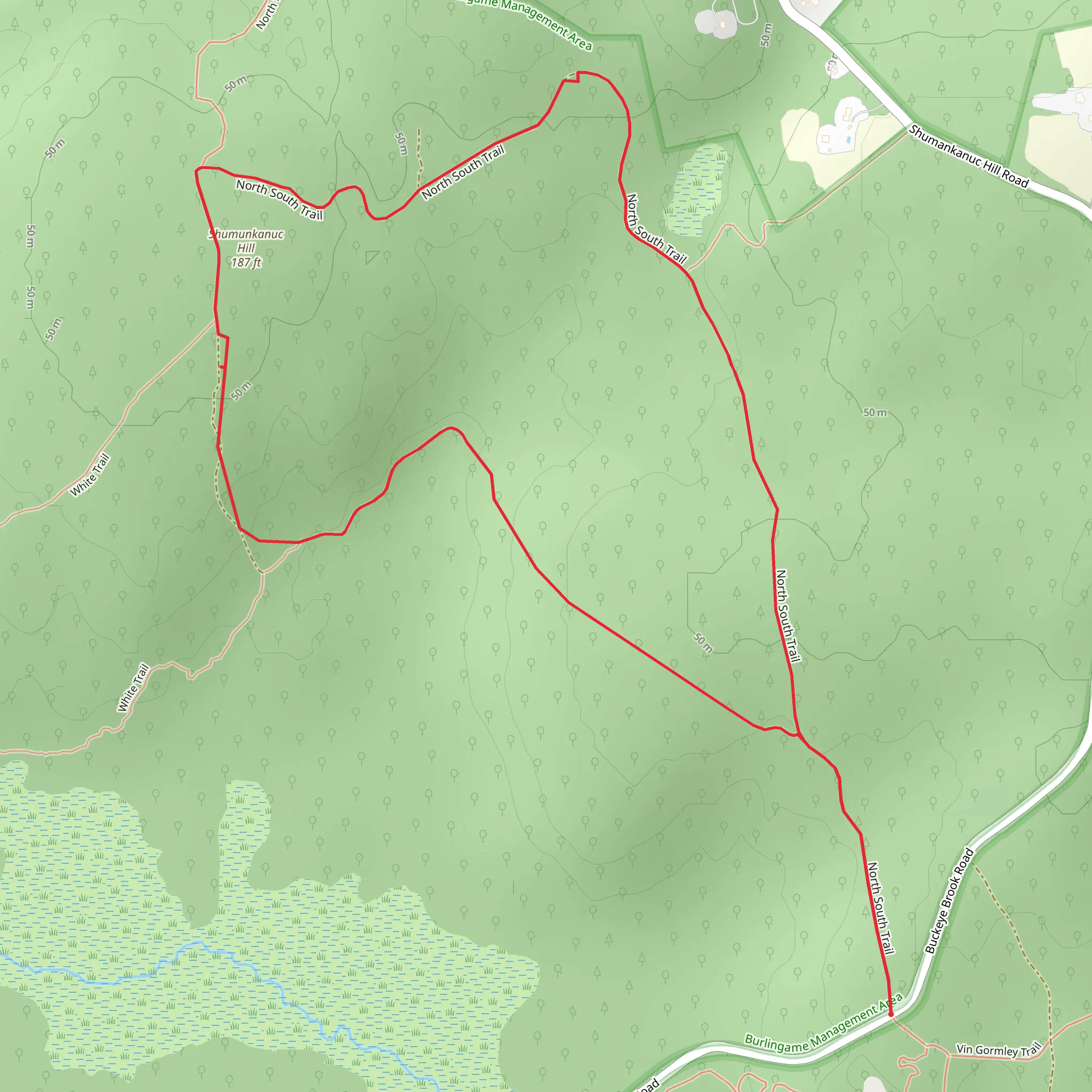 Shumunkanuc Hill Loop mobile static map
