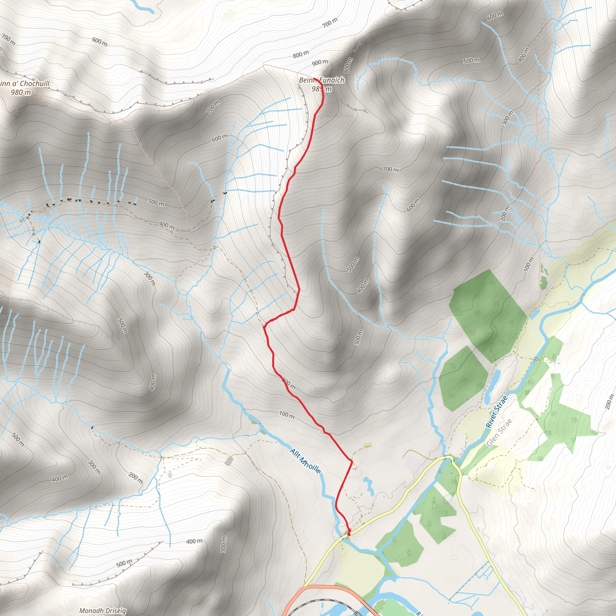 Beinn Eunaich mobile static map