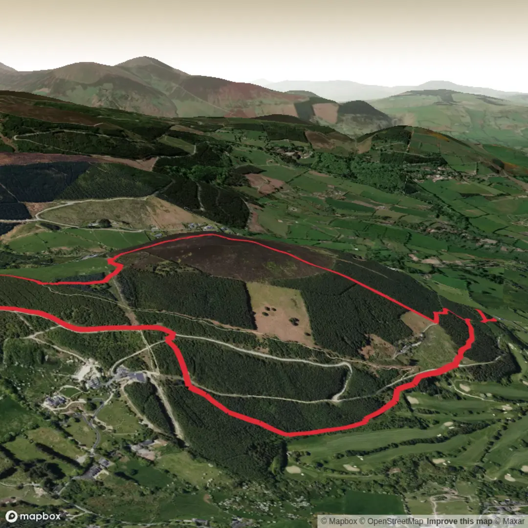 An image depicting the trail Reccie 1 Kilmashogue and its surrounding area.