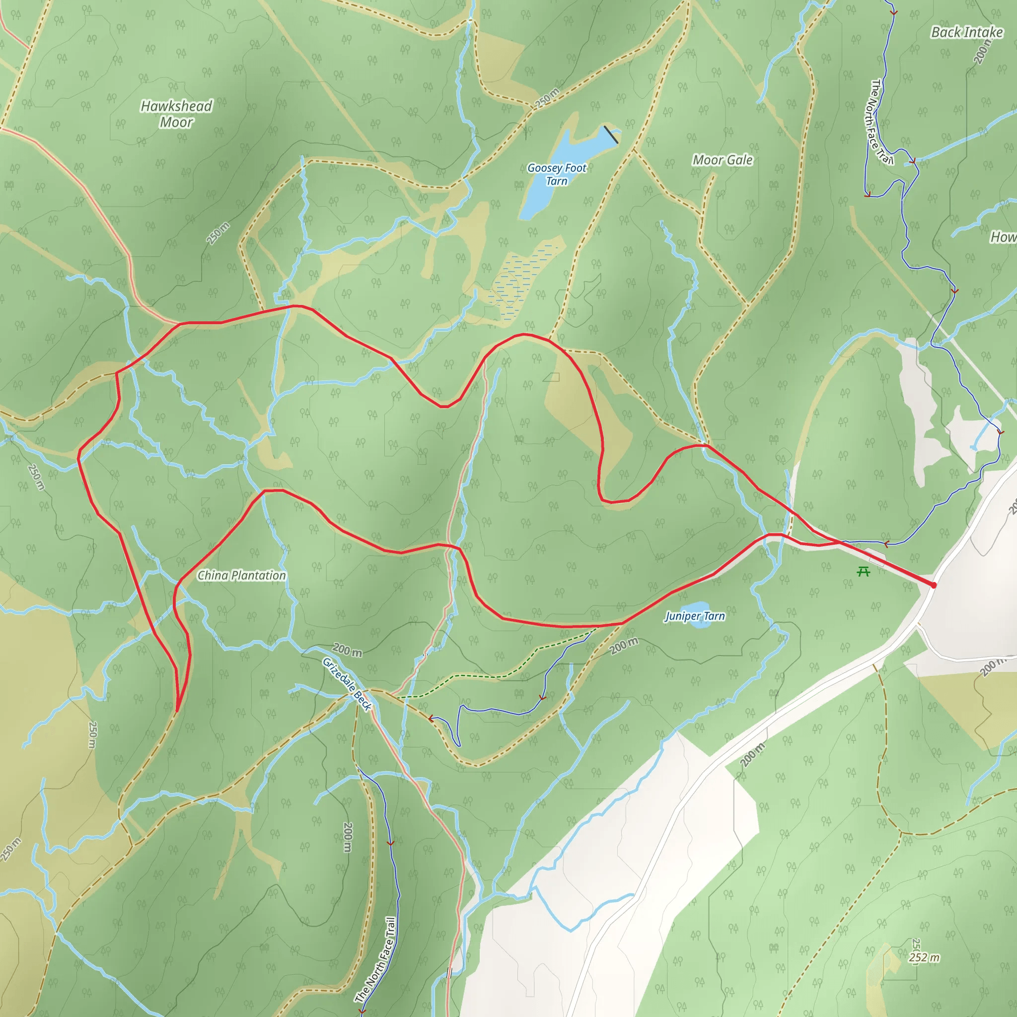 Moor Top and China Plantation Loop mobile static map