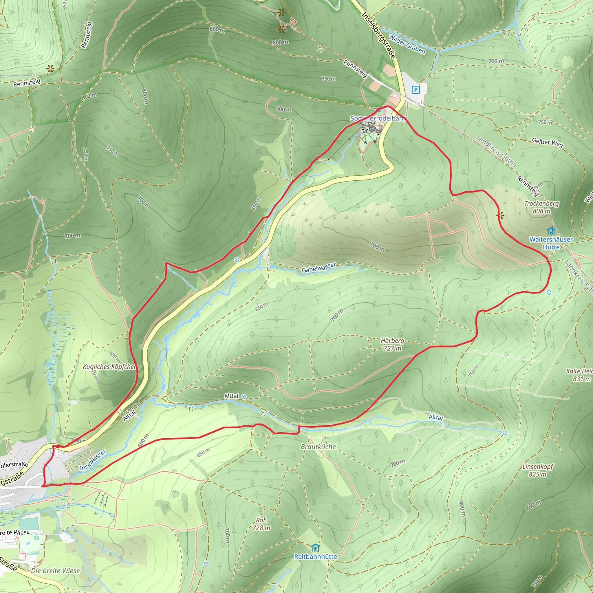 Rundwanderweg mobile static map