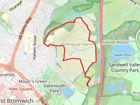 Sandwell Valley Country Park Loop