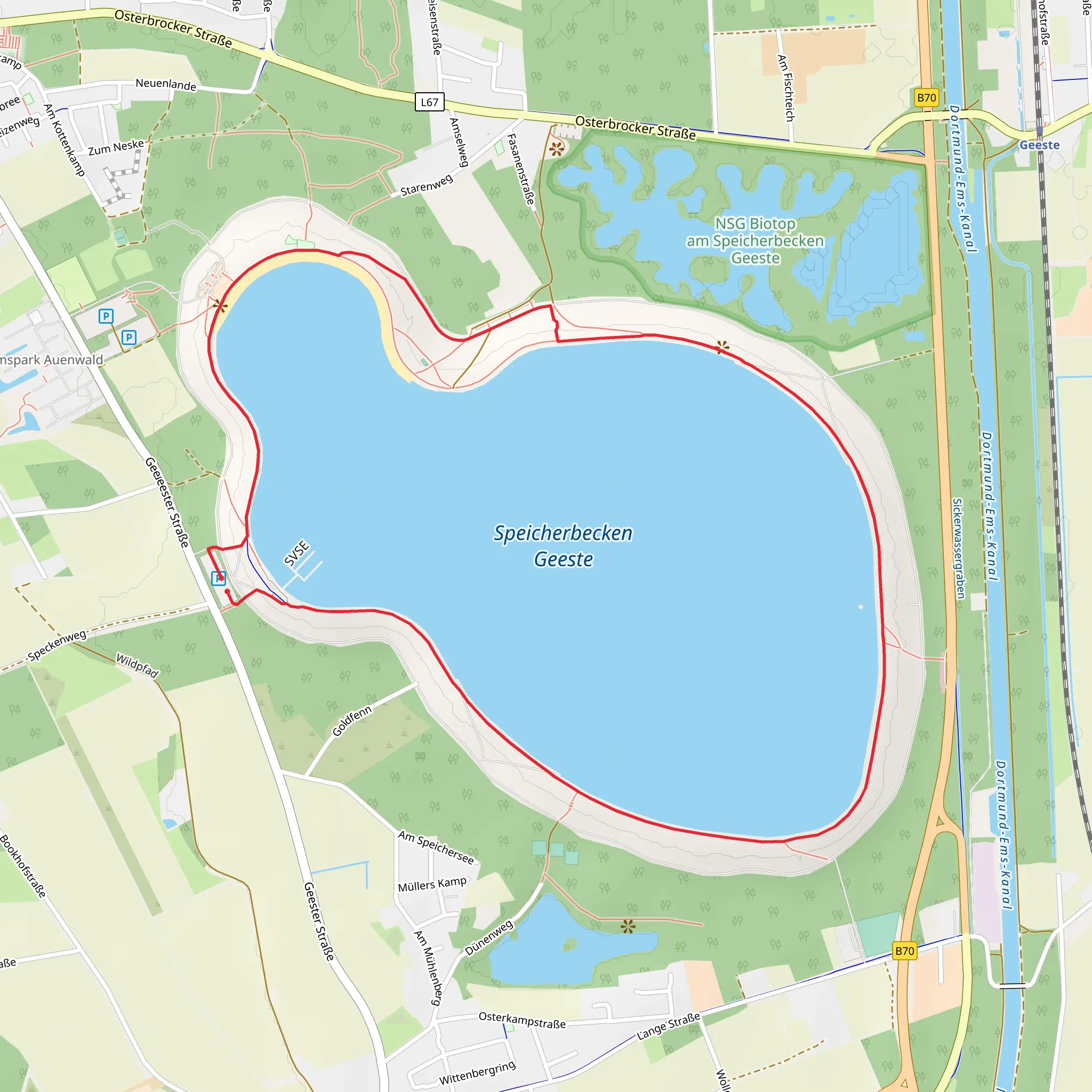 Geeste Reservoir Loop mobile static map