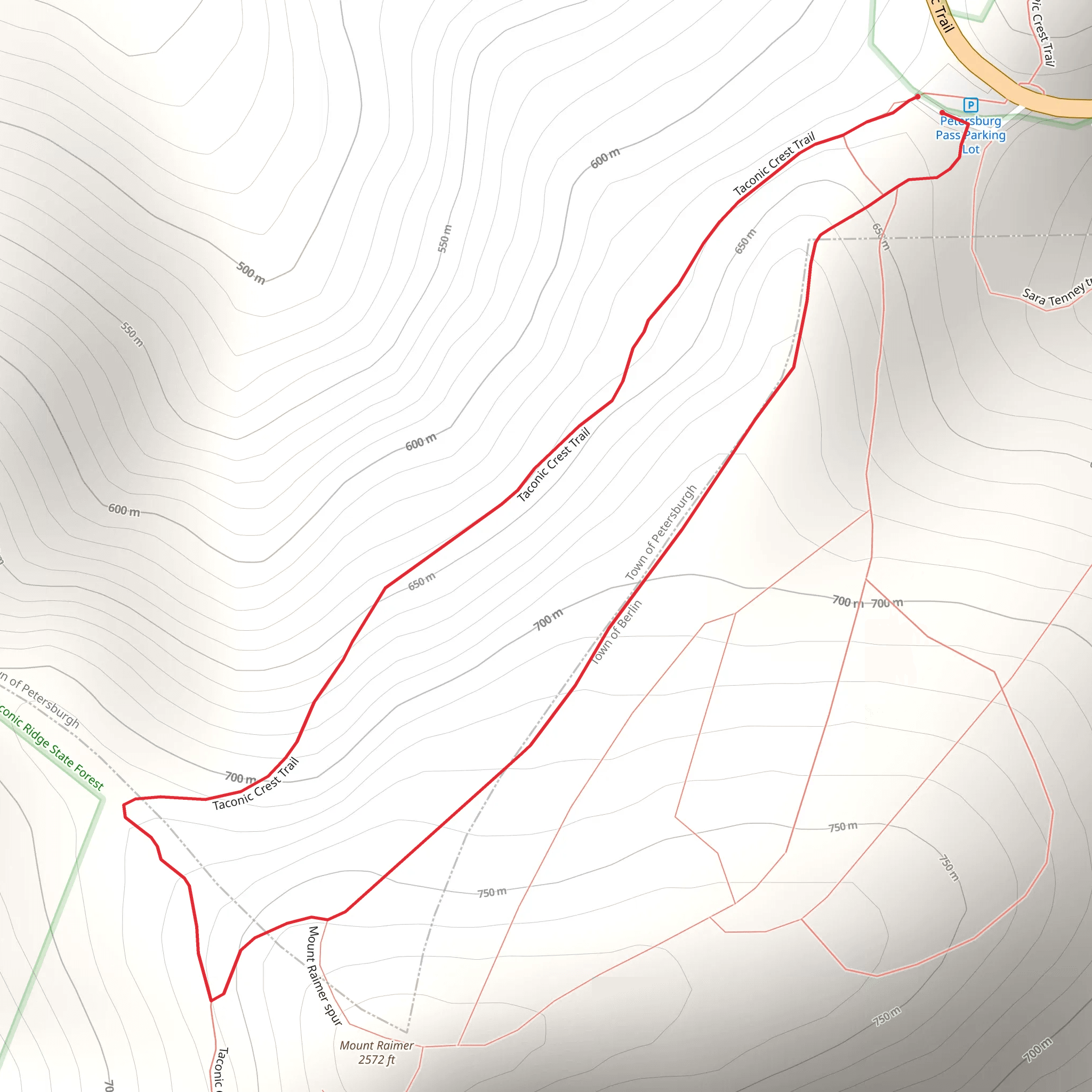 Taconic Crest Loop Trail mobile static map