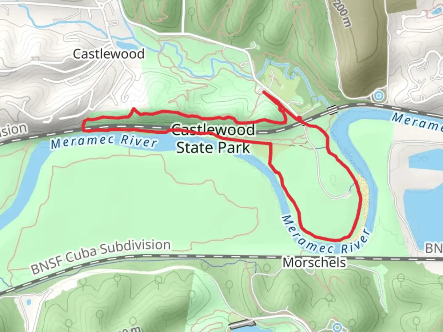An image depicting the trail Riverscene Loop Trail and its surrounding area.