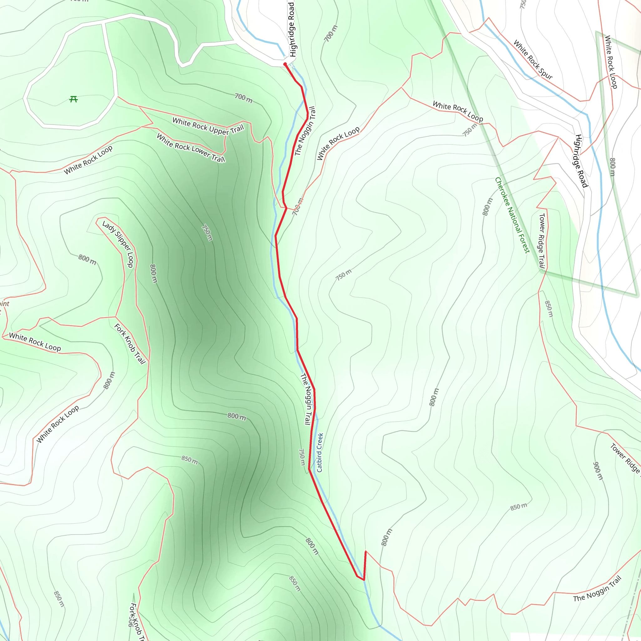 The Noggin Trail mobile static map